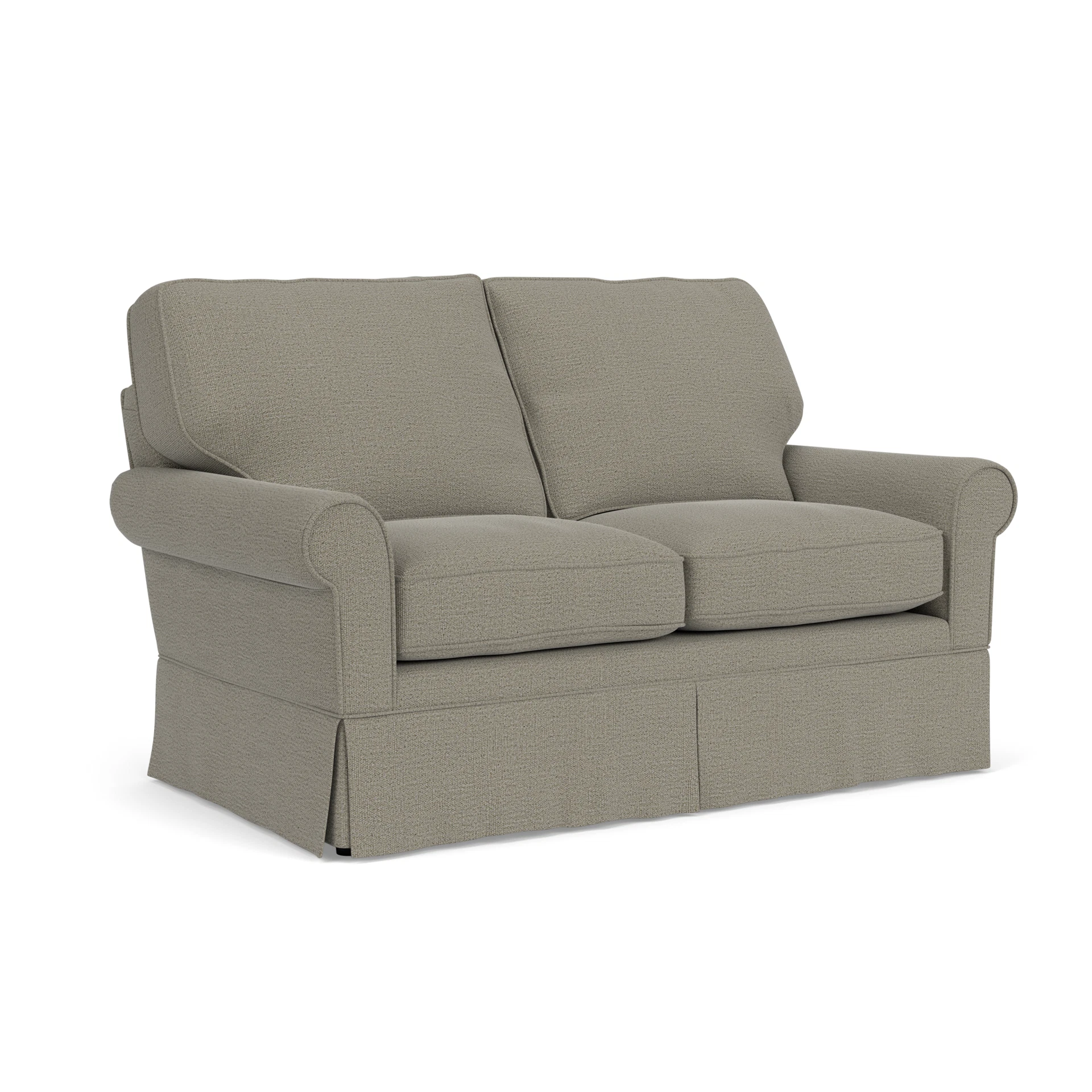 Dawson 2 Seater Sofa in Rustic Weave - Flax with undefined legs