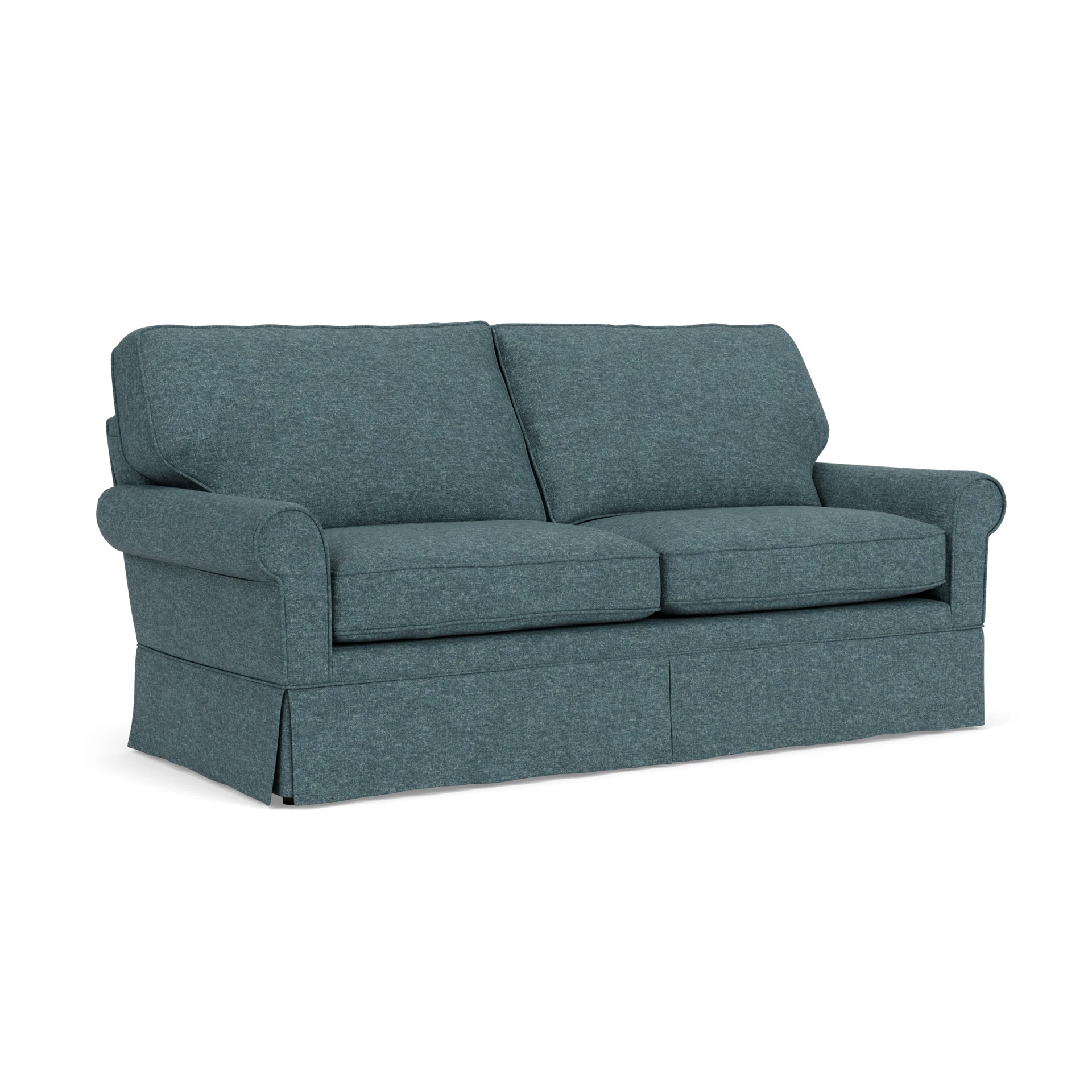 Dawson 3 Seater Sofa in Aquaclean Oxford - Lake Marl with undefined legs