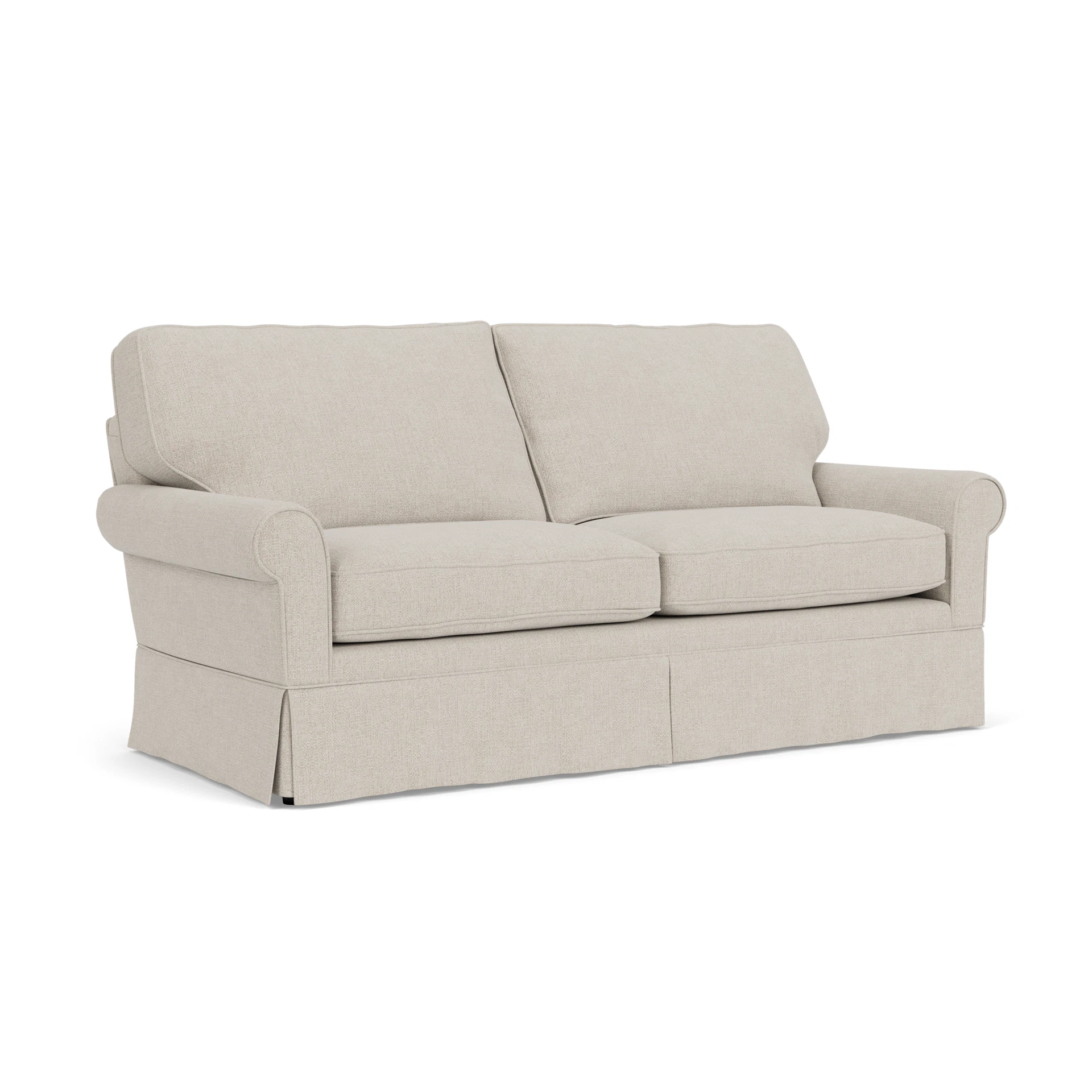 Dawson 3 Seater Sofa in Aquaclean Oxford - Natural with undefined legs