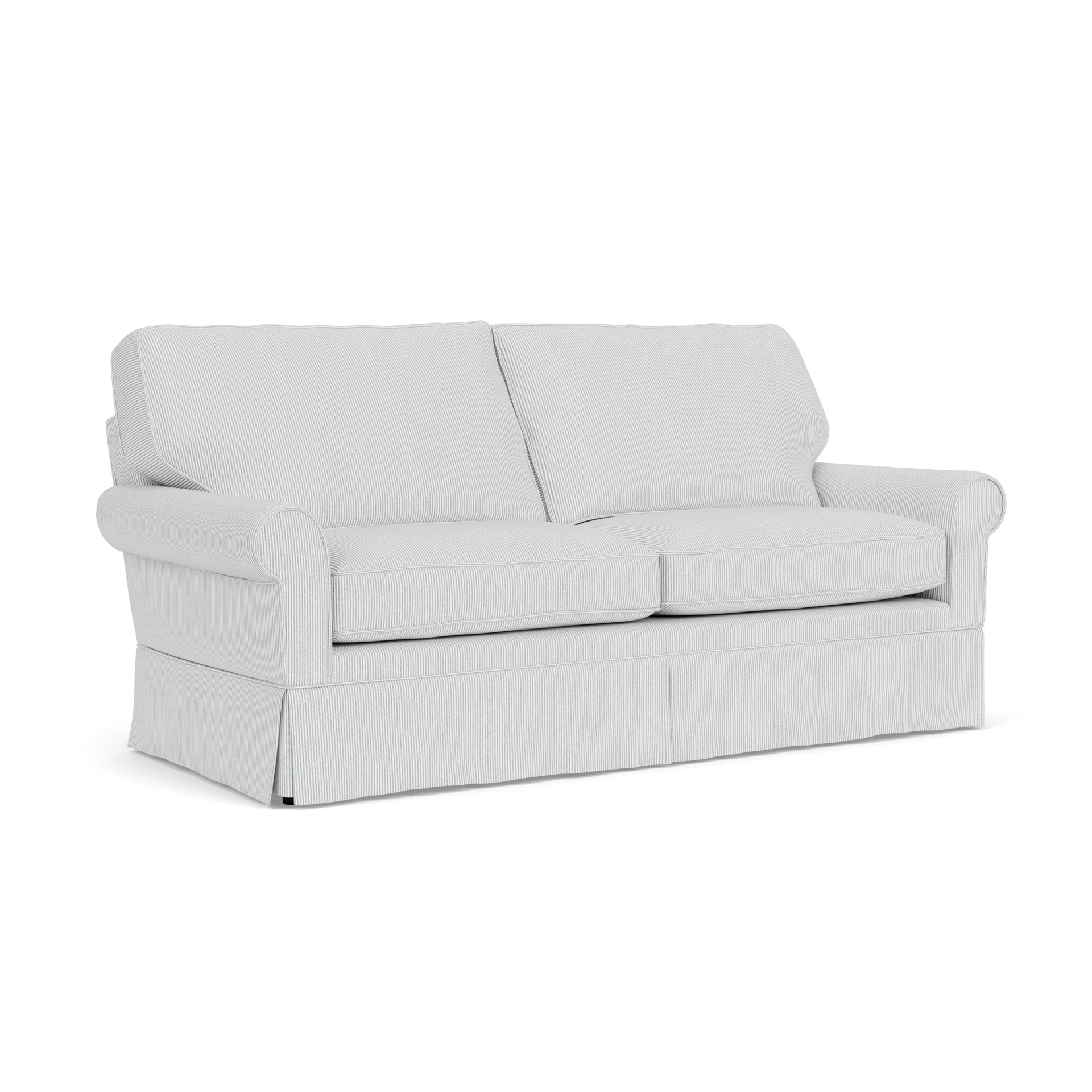 Dawson 3 Seater Sofa in Broadway Stripe - Duck Egg with undefined legs