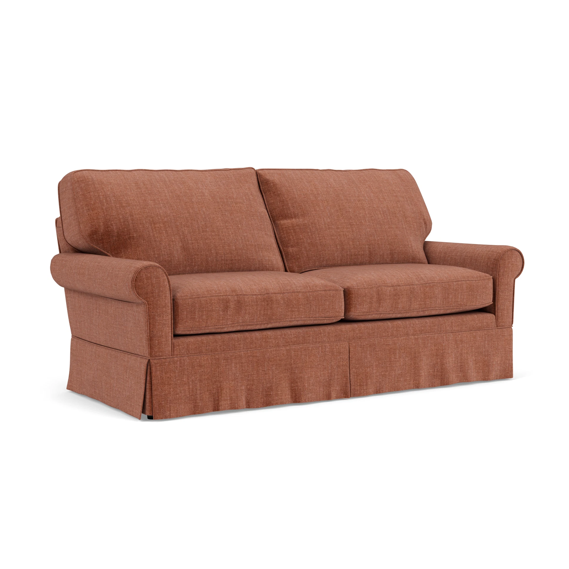 Dawson 3 Seater Sofa in Eco Chenille - Cinnamon with undefined legs
