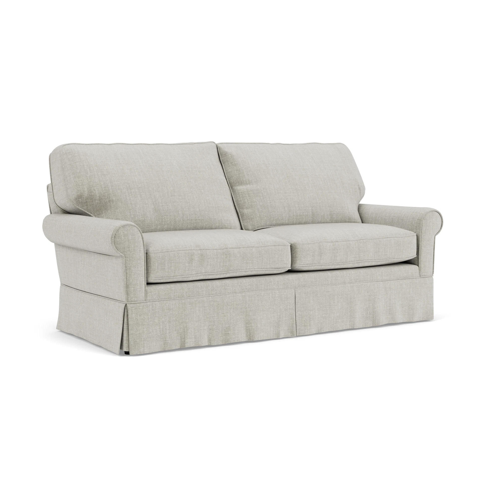 Dawson 3 Seater Sofa in Eco Chenille - Grey Mist with undefined legs