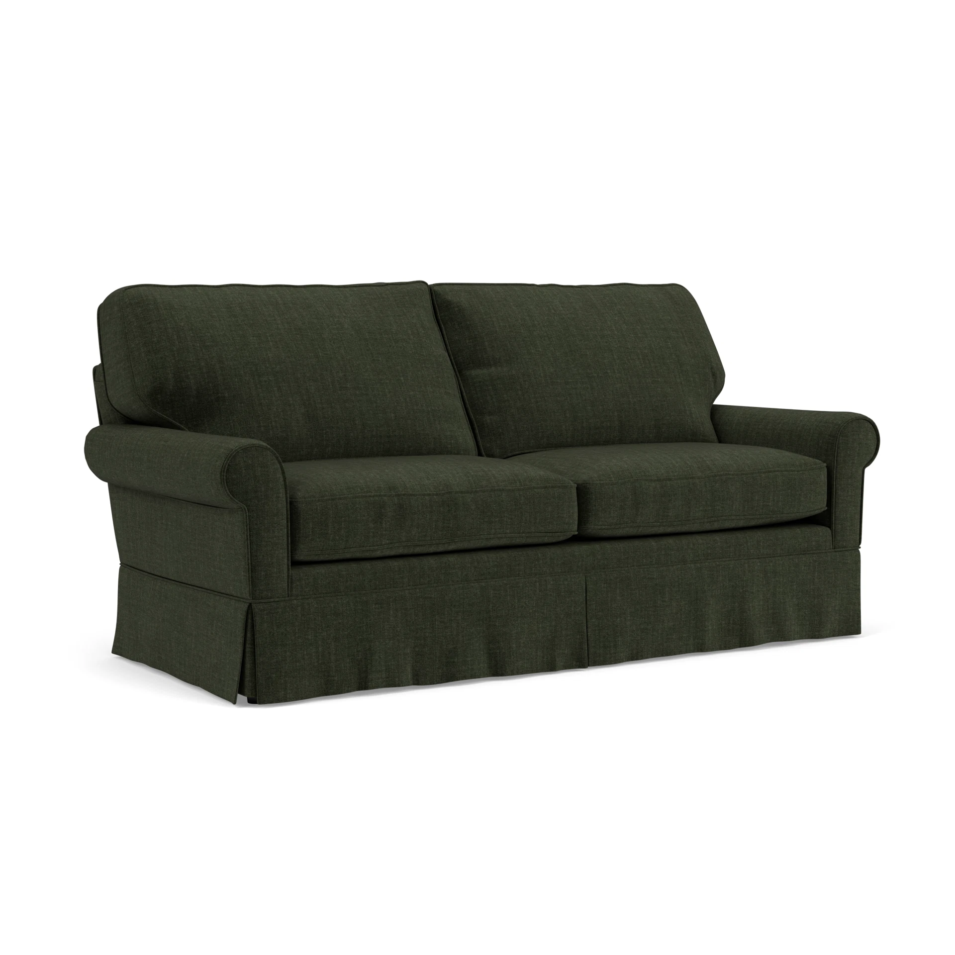 Dawson 3 Seater Sofa in Eco Chenille - Moss with undefined legs