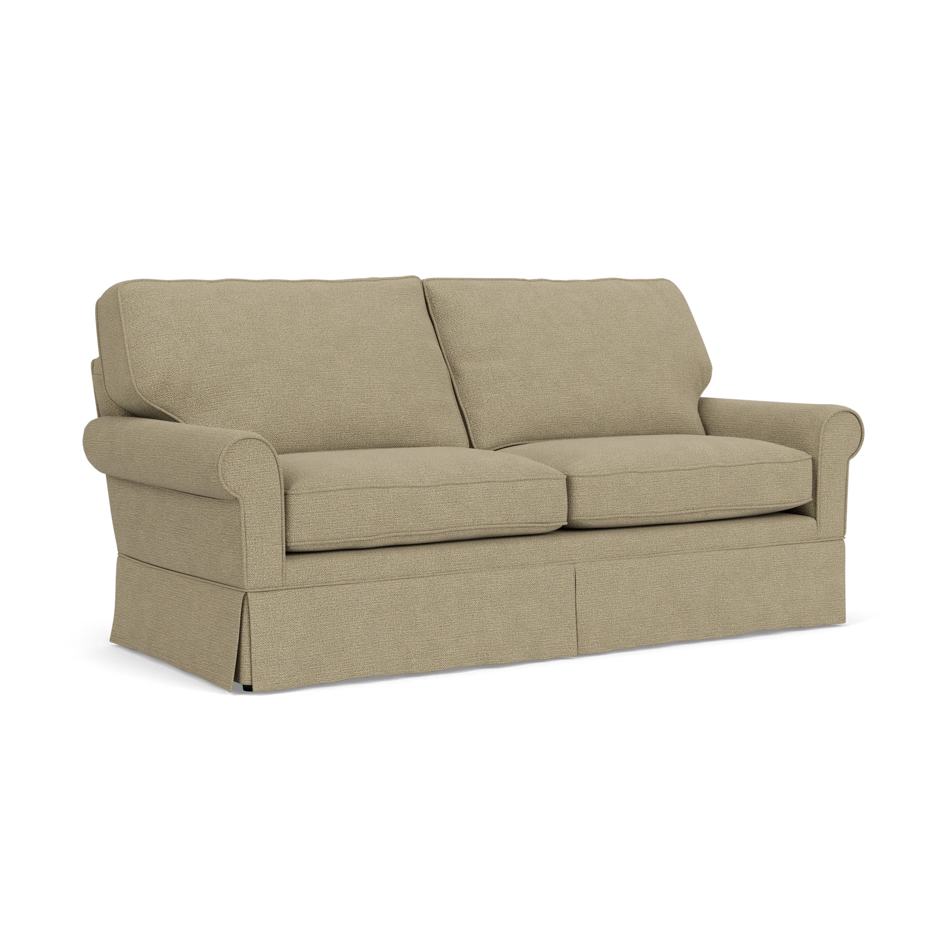 Dawson 3 Seater Sofa in House Weave - Green Marl with undefined legs