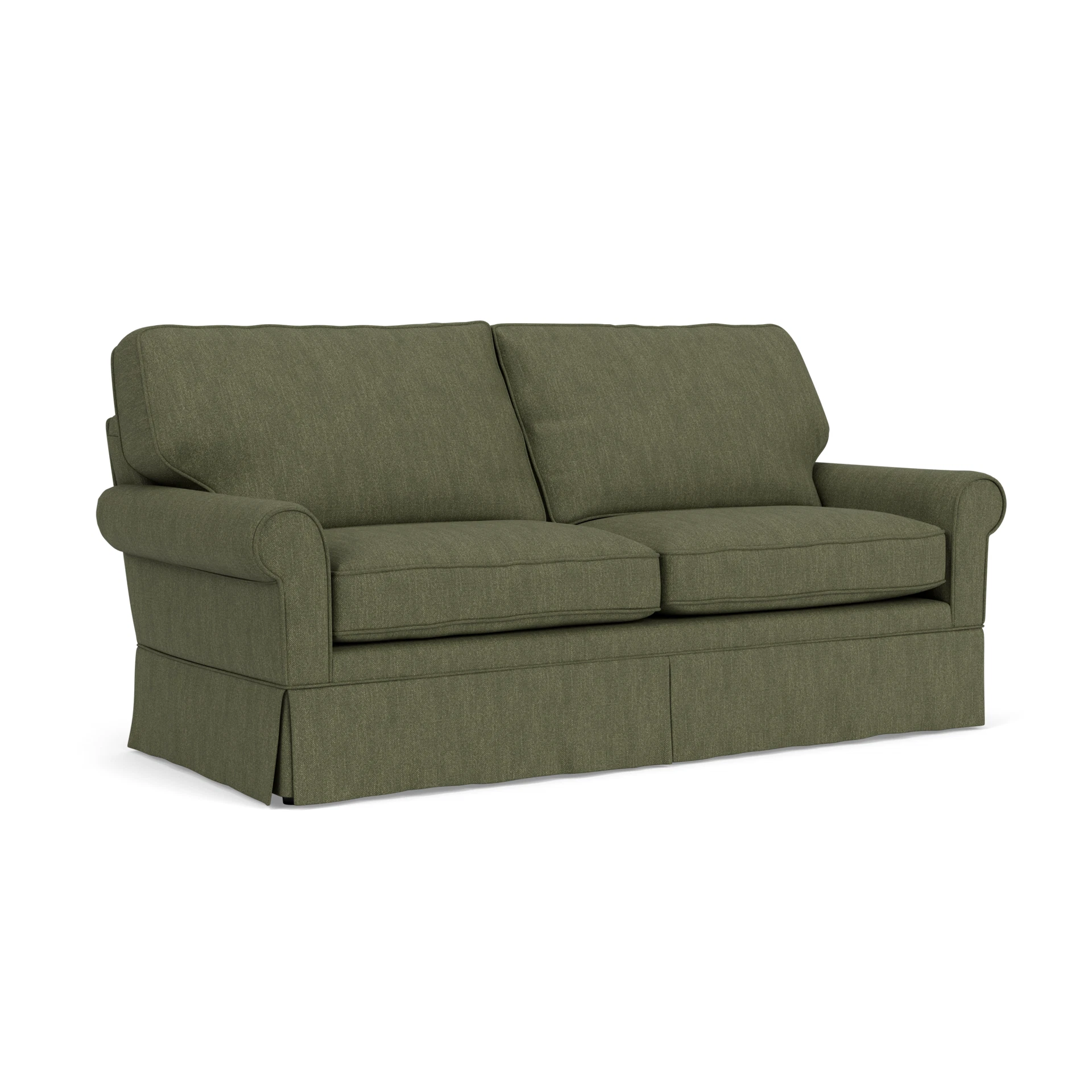 Dawson 3 Seater Sofa in Luxury Italian Linen - Fern with undefined legs