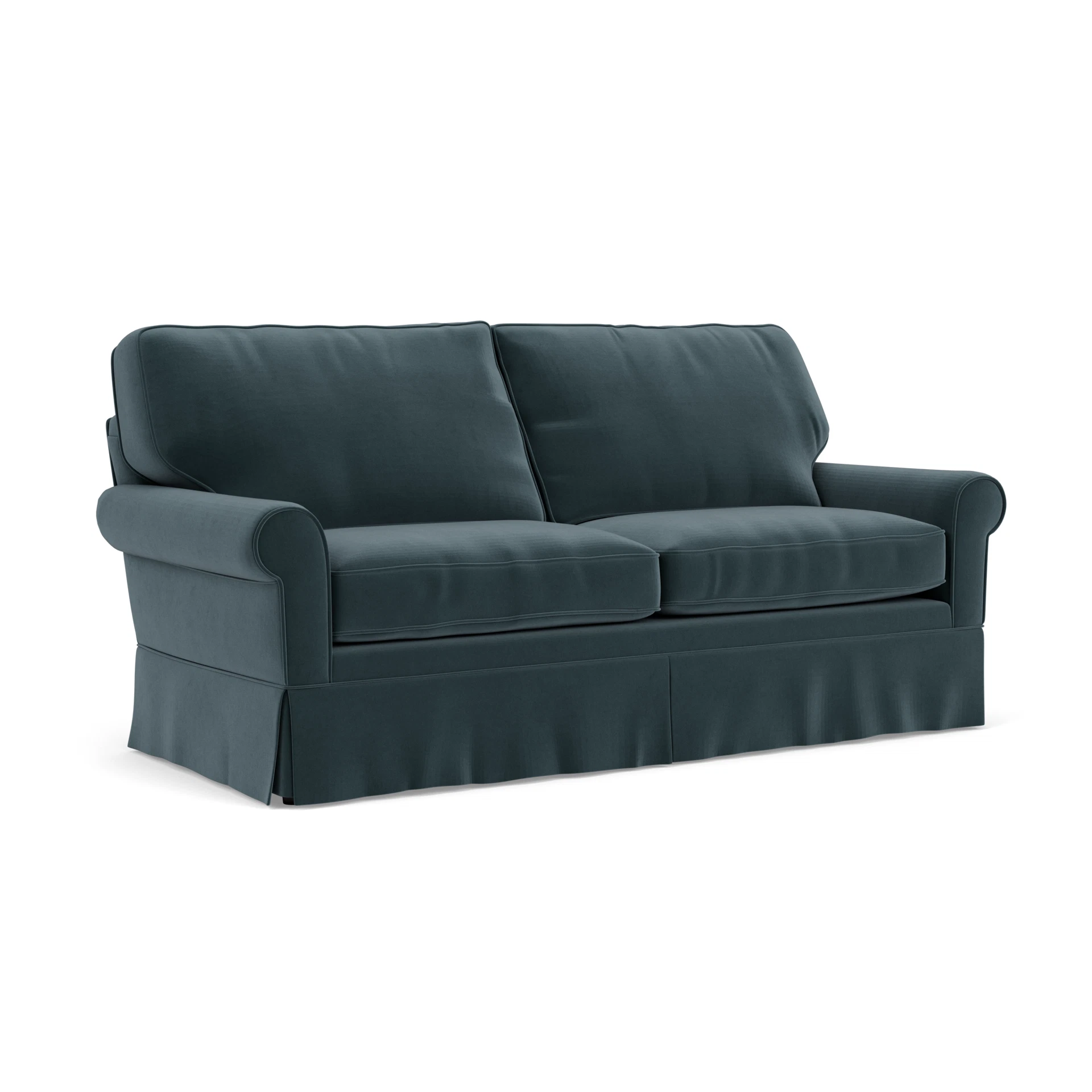 Dawson 3 Seater Sofa in Matt Velvet - Night Sky with undefined legs