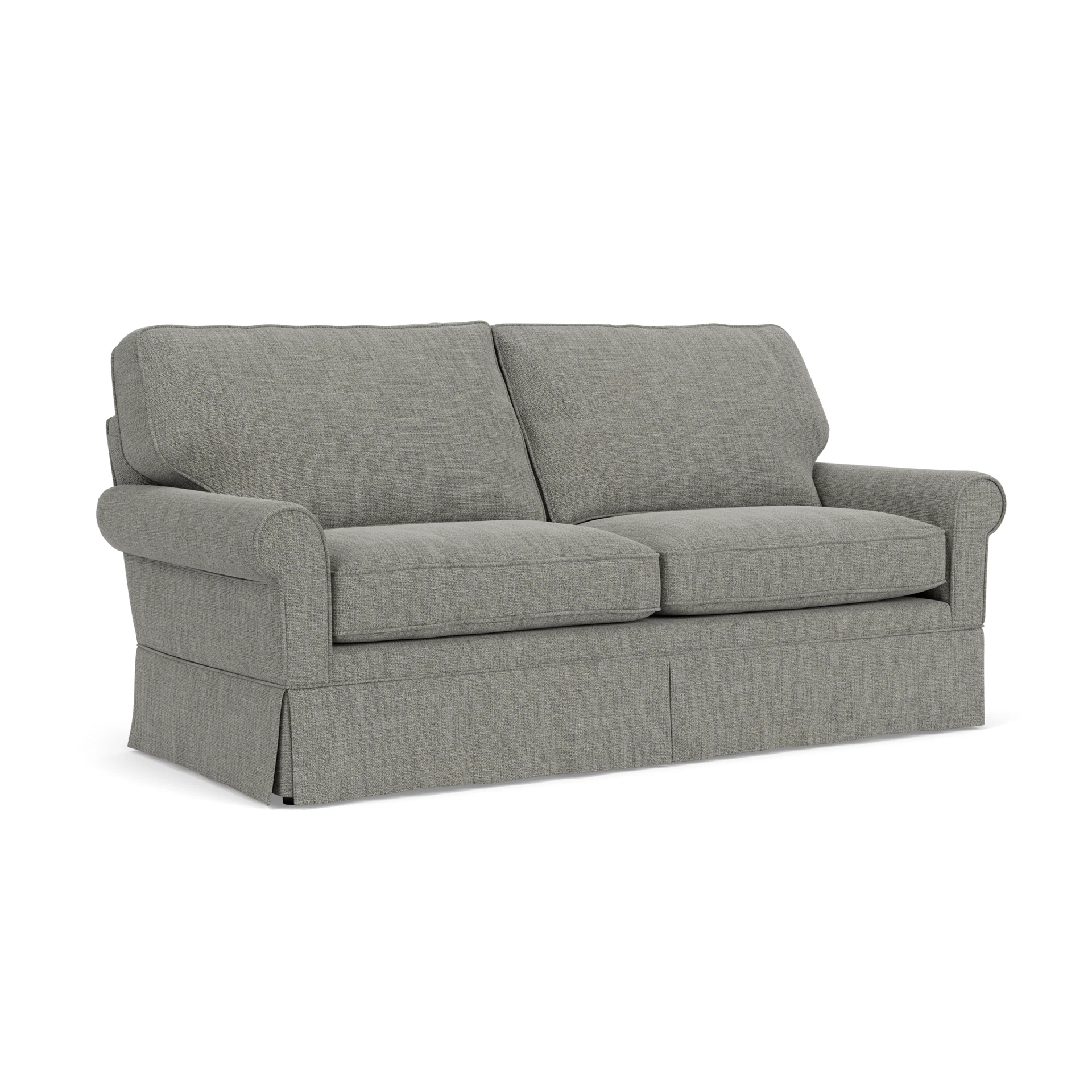Dawson 3 Seater Sofa in Rustic Weave - Grey Marl with undefined legs