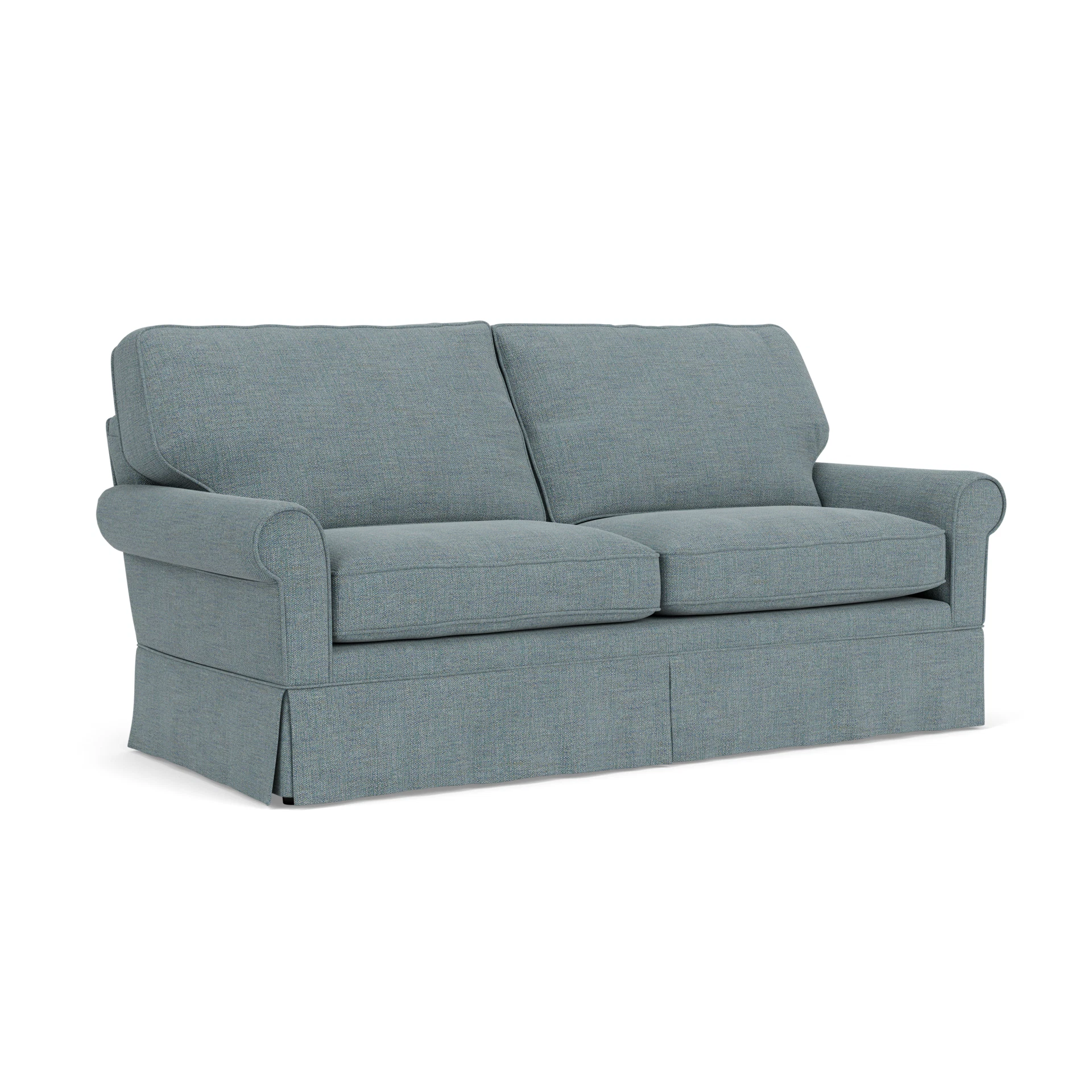 Dawson 3 Seater Sofa in Rustic Weave - Teal Marl with undefined legs