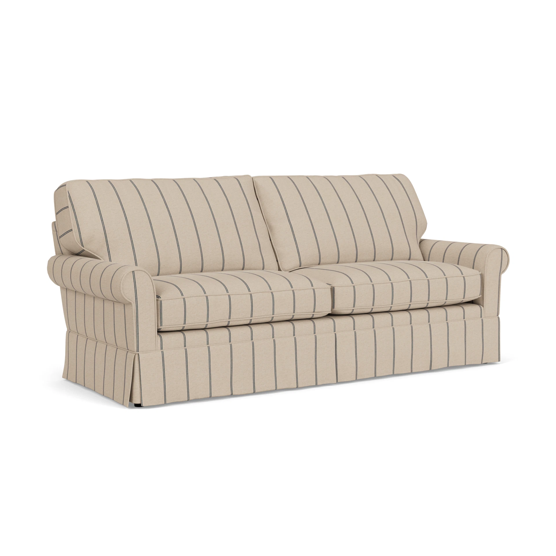 Dawson 4 Seater Sofa in Compton Stripe - Charcoal with undefined legs