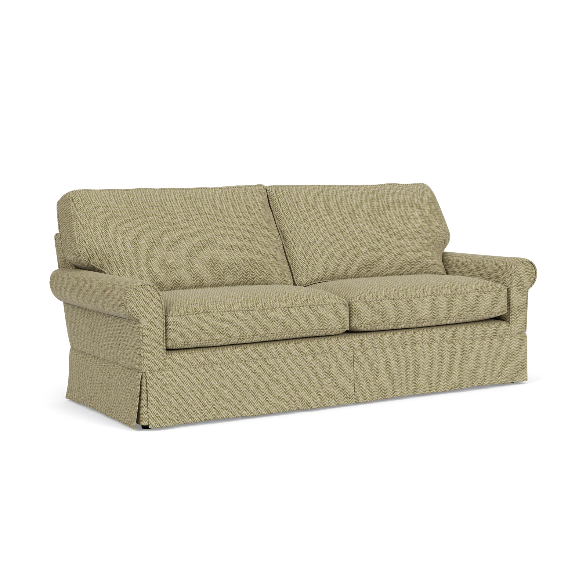 Dawson 4 Seater Sofa in Herringbone Weave - Apple with undefined legs