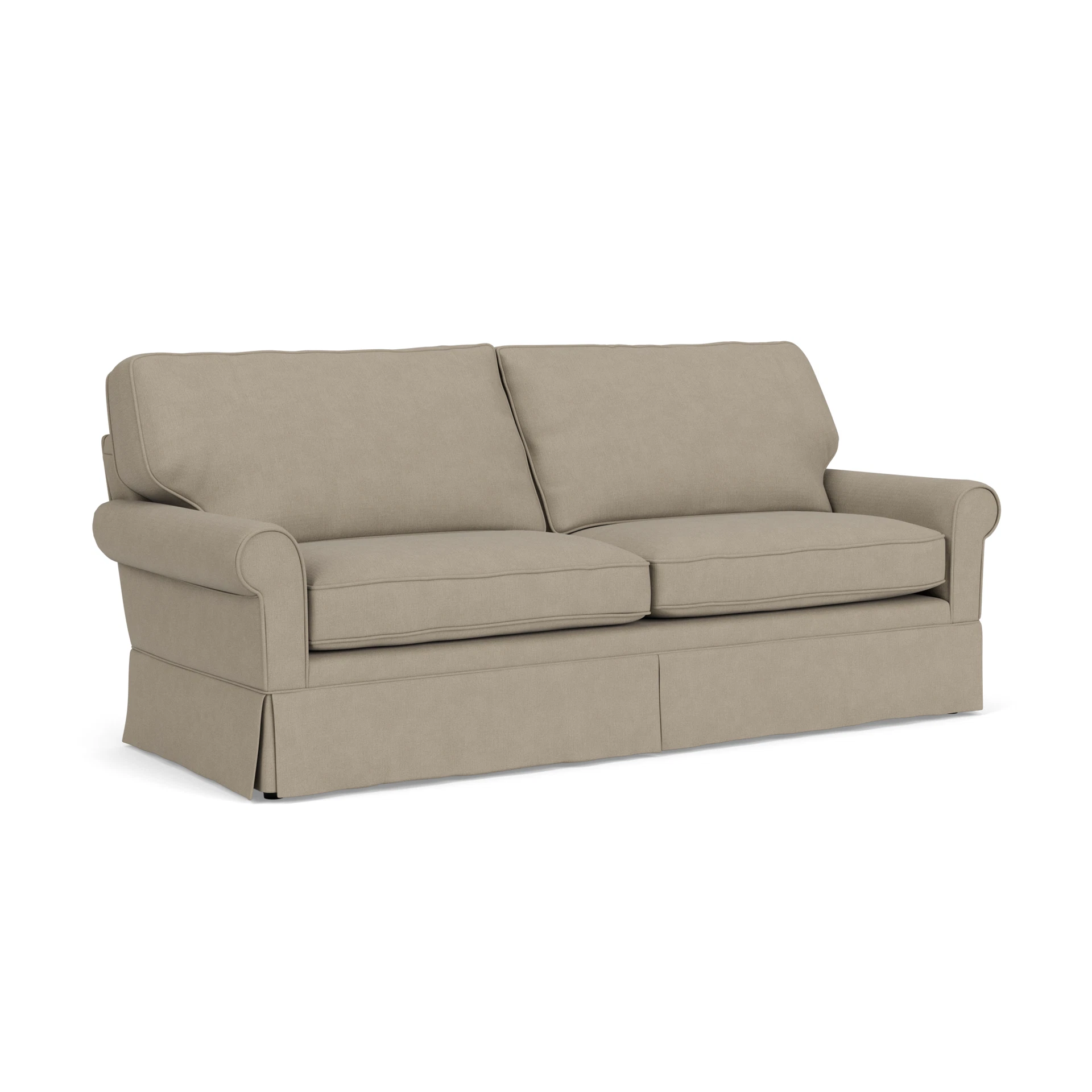 Dawson 4 Seater Sofa in House Linen Mix - Dove Grey with undefined legs