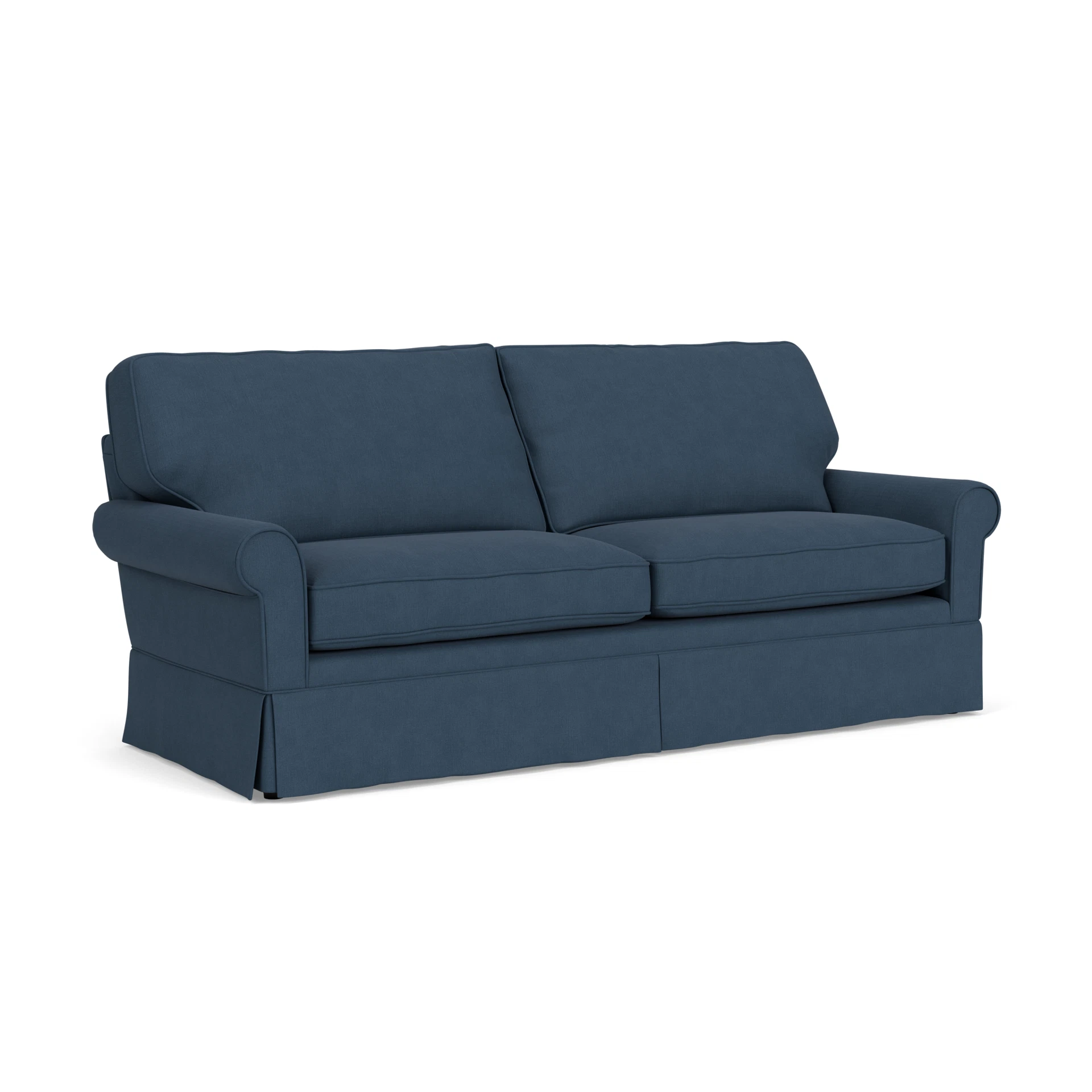 Dawson 4 Seater Sofa in House Linen Mix - Indigo with undefined legs