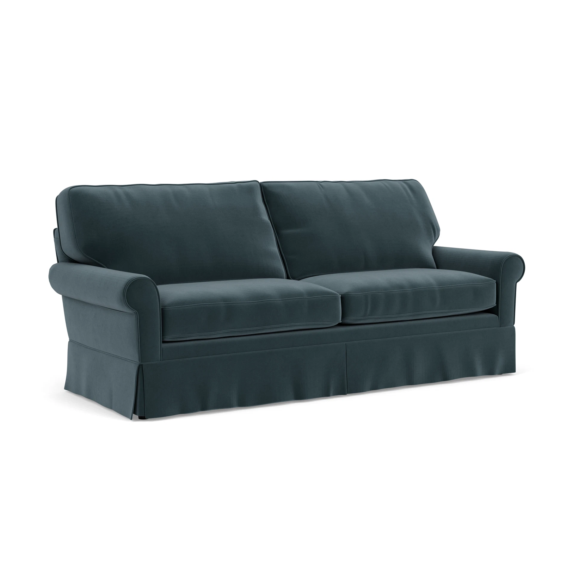 Dawson 4 Seater Sofa in Matt Velvet - Night Sky with undefined legs