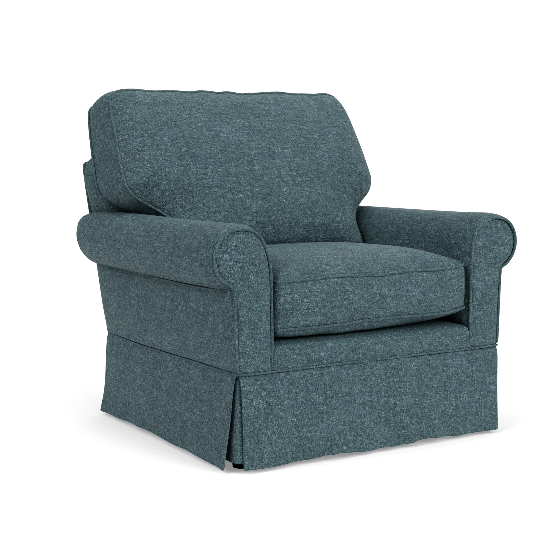 Dawson Armchair in Aquaclean Oxford - Lake Marl with undefined legs