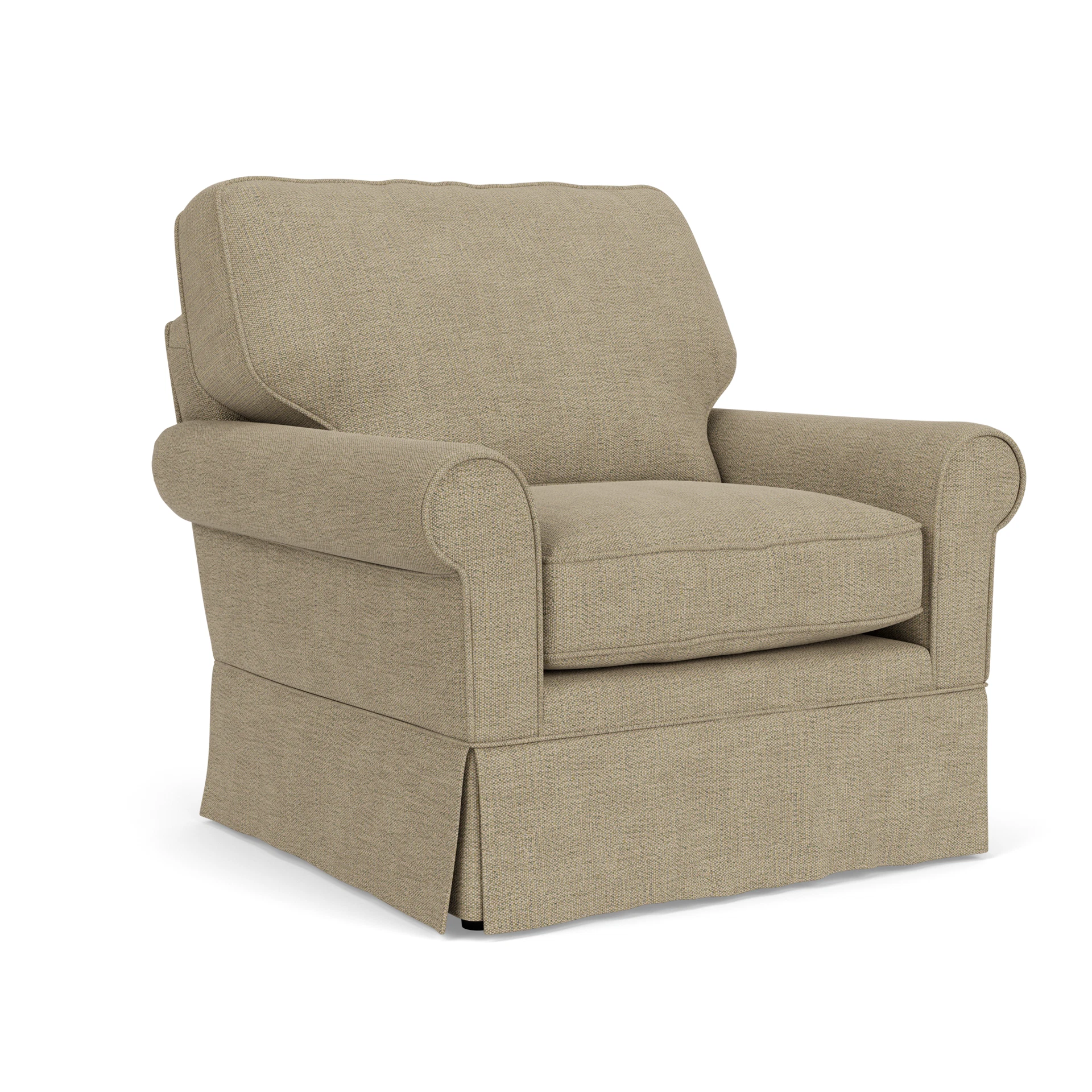 Dawson Armchair in Rustic Weave - Apple