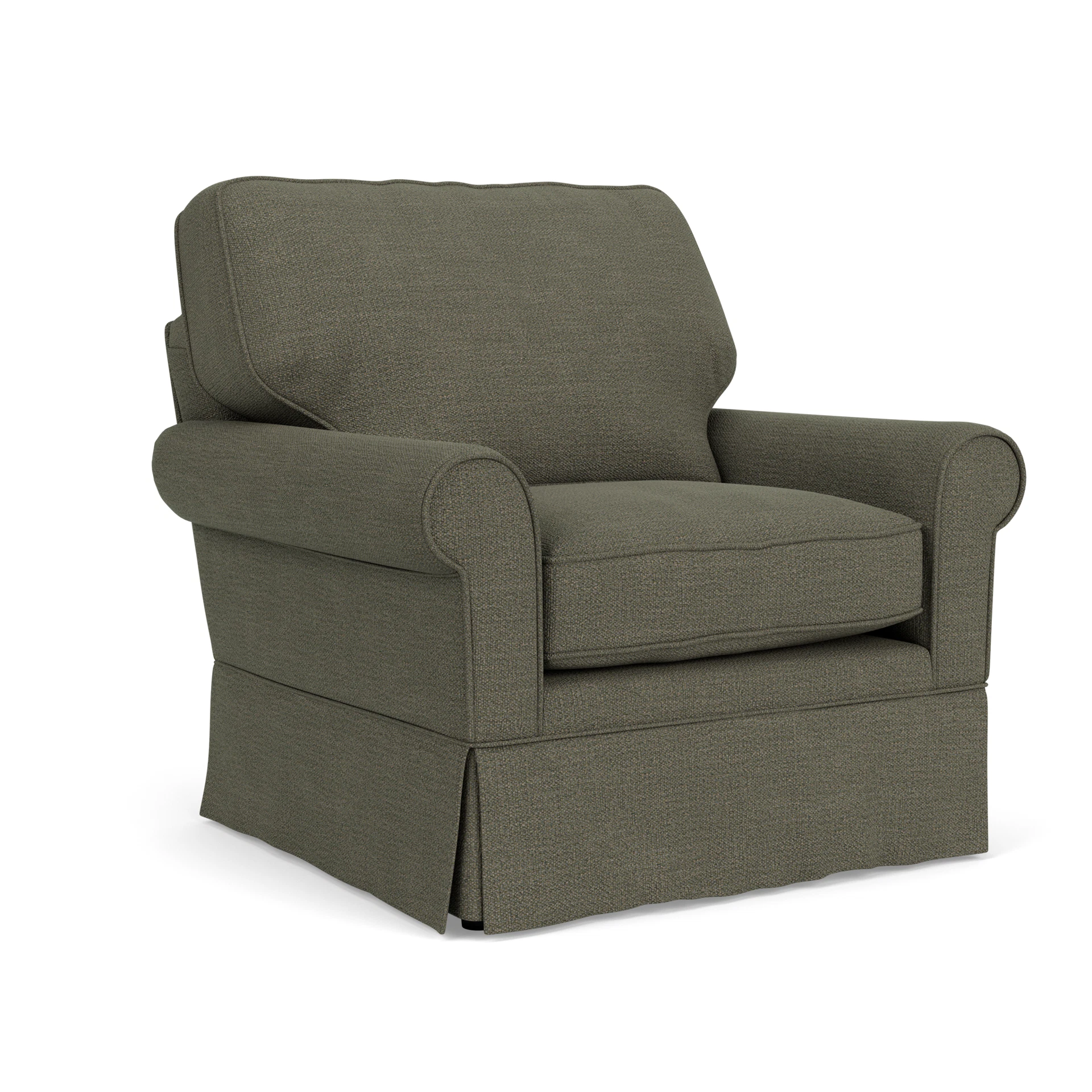 Dawson Armchair in Rustic Weave - Deep Forest