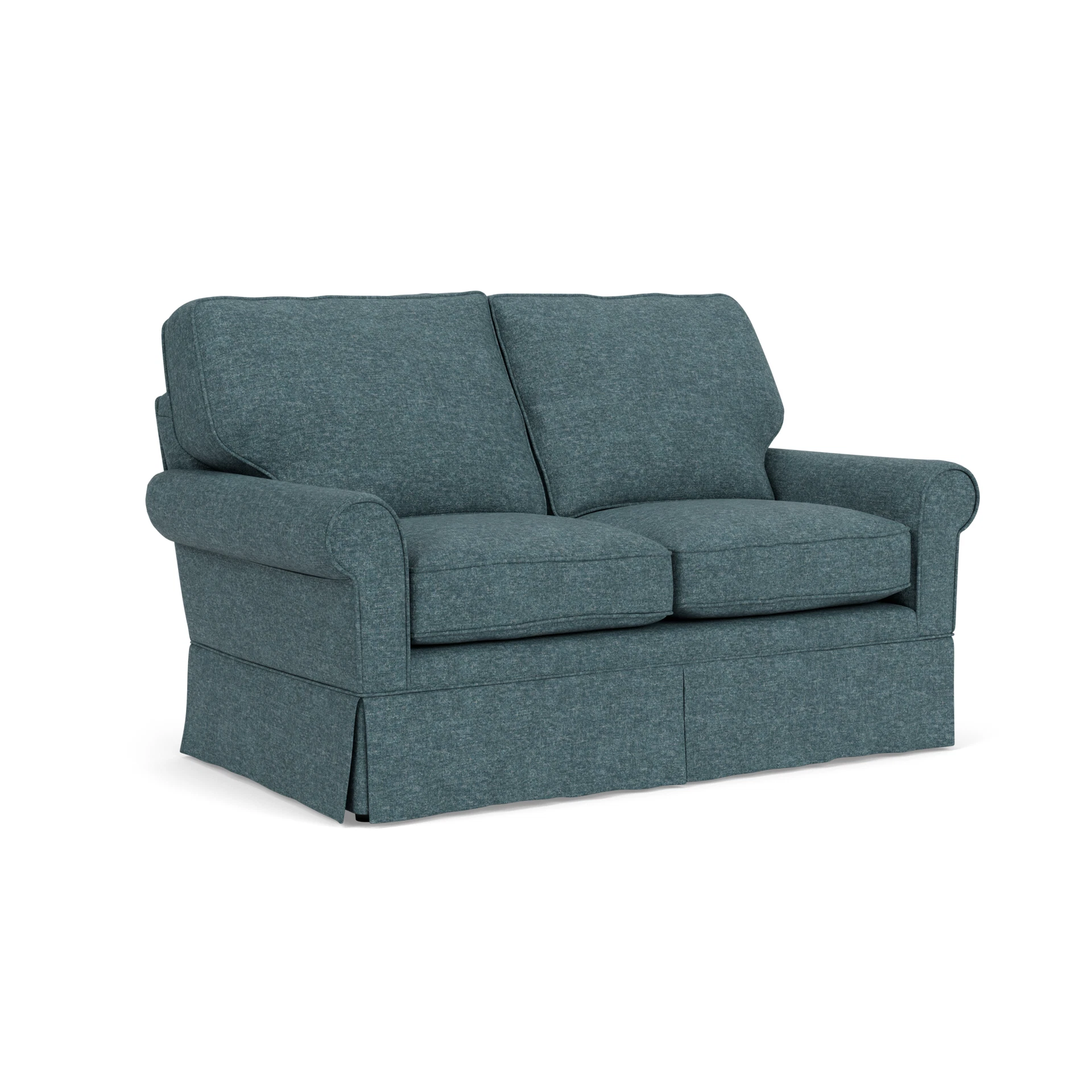 Dawson Large 2 Seater Sofa in Aquaclean Oxford - Lake Marl with undefined legs