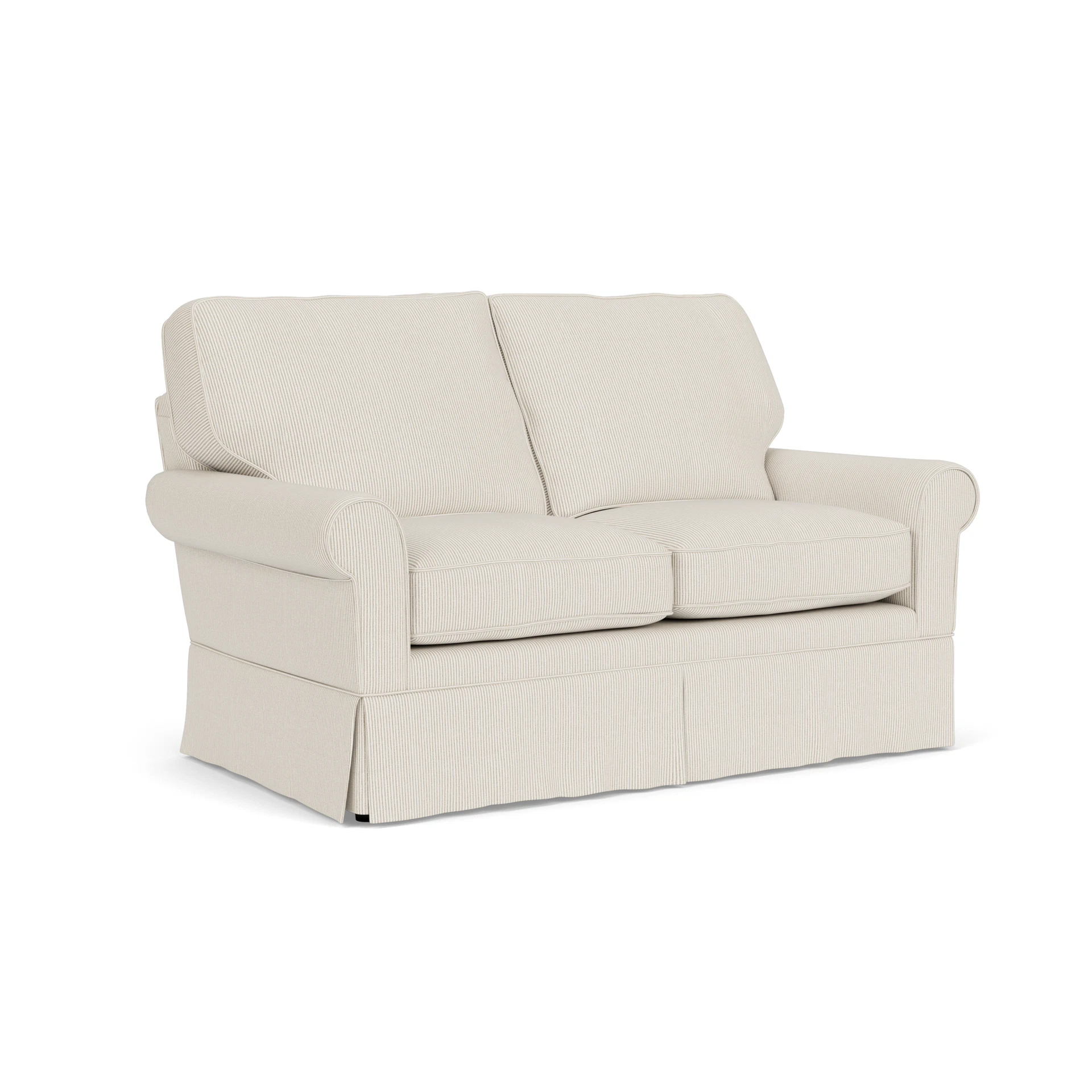 Dawson Large 2 Seater Sofa in Broadway Stripe - Natural with undefined legs