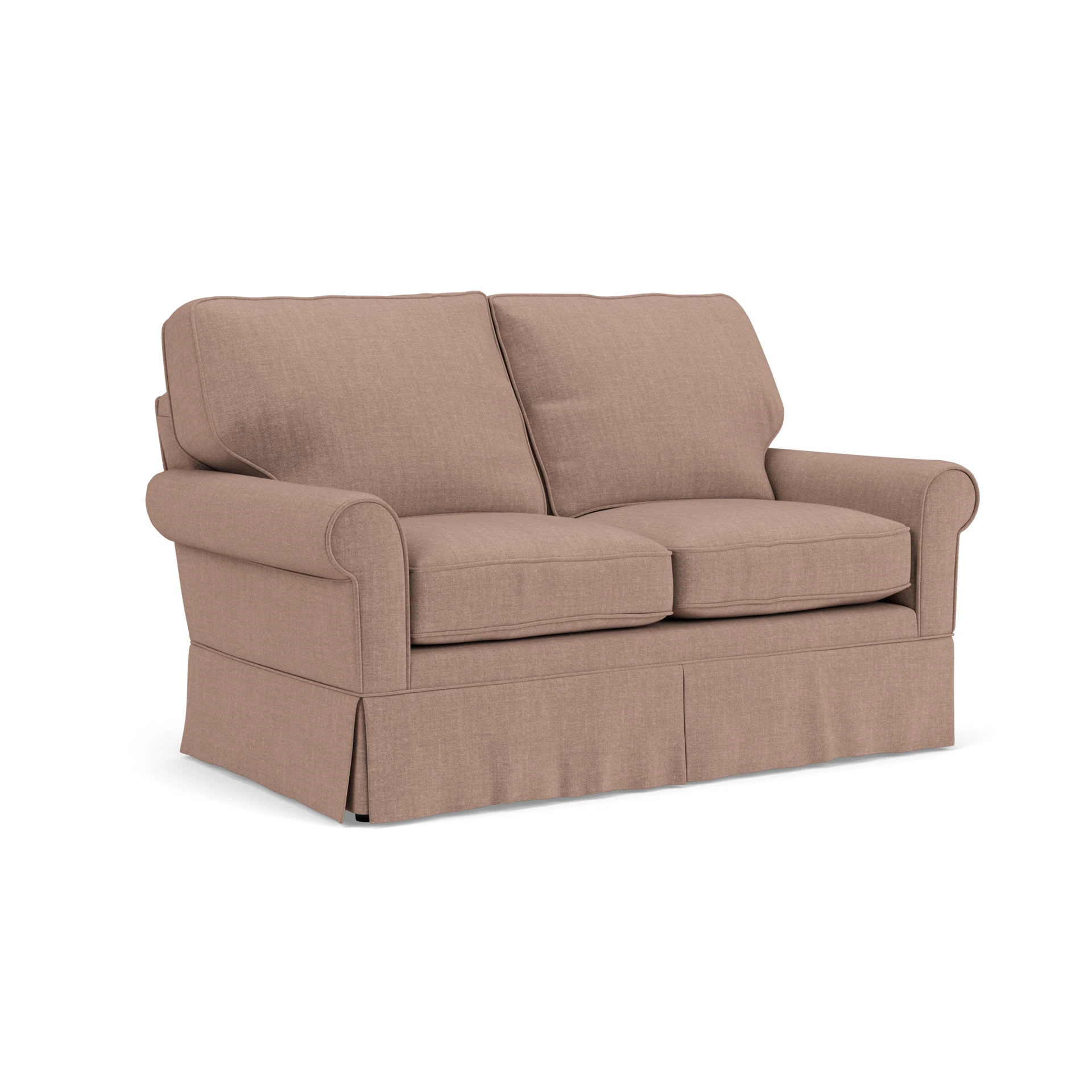Dawson Large 2 Seater Sofa in Eco Chenille - Dusky Rose with undefined legs