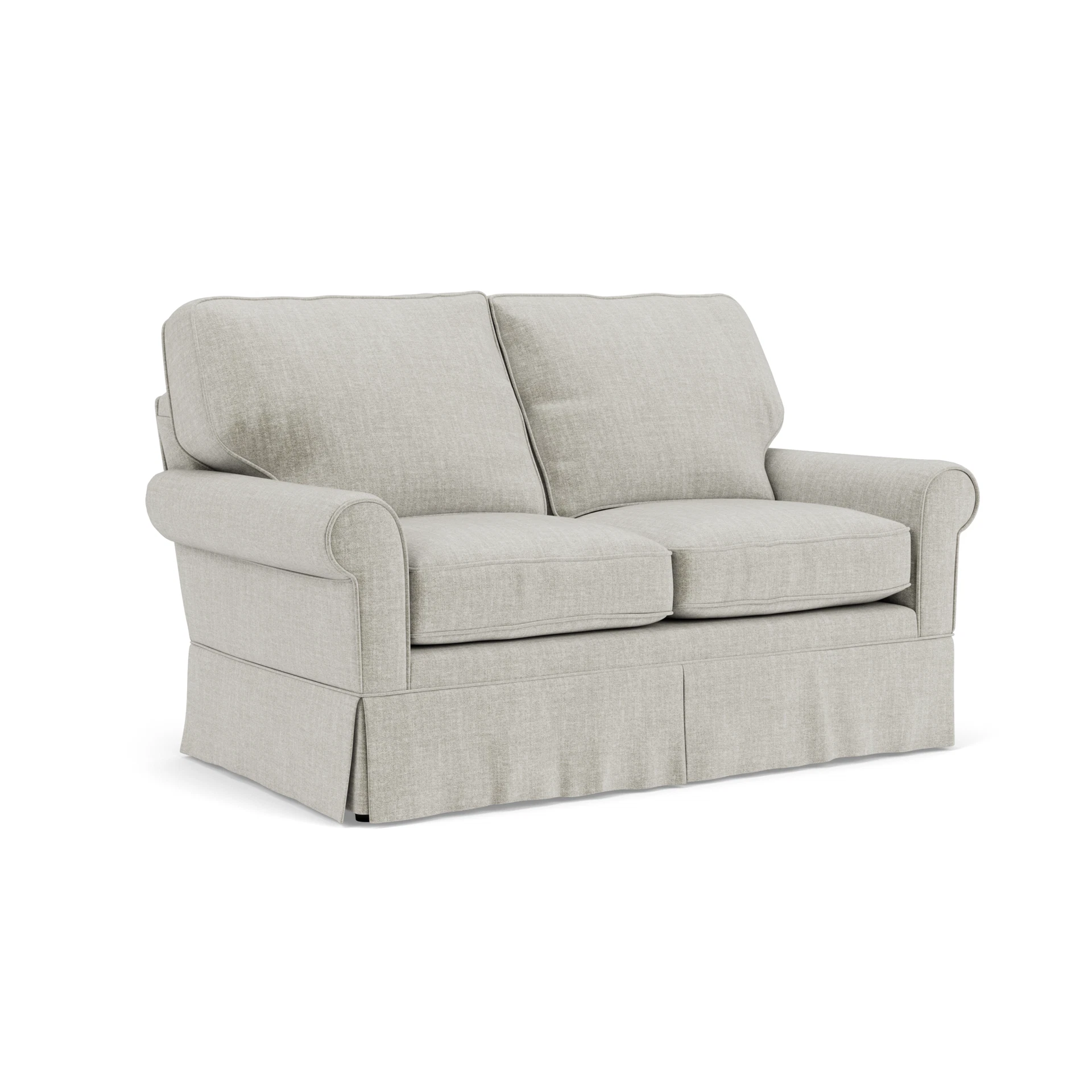 Dawson Large 2 Seater Sofa in Eco Chenille - Grey Mist with undefined legs