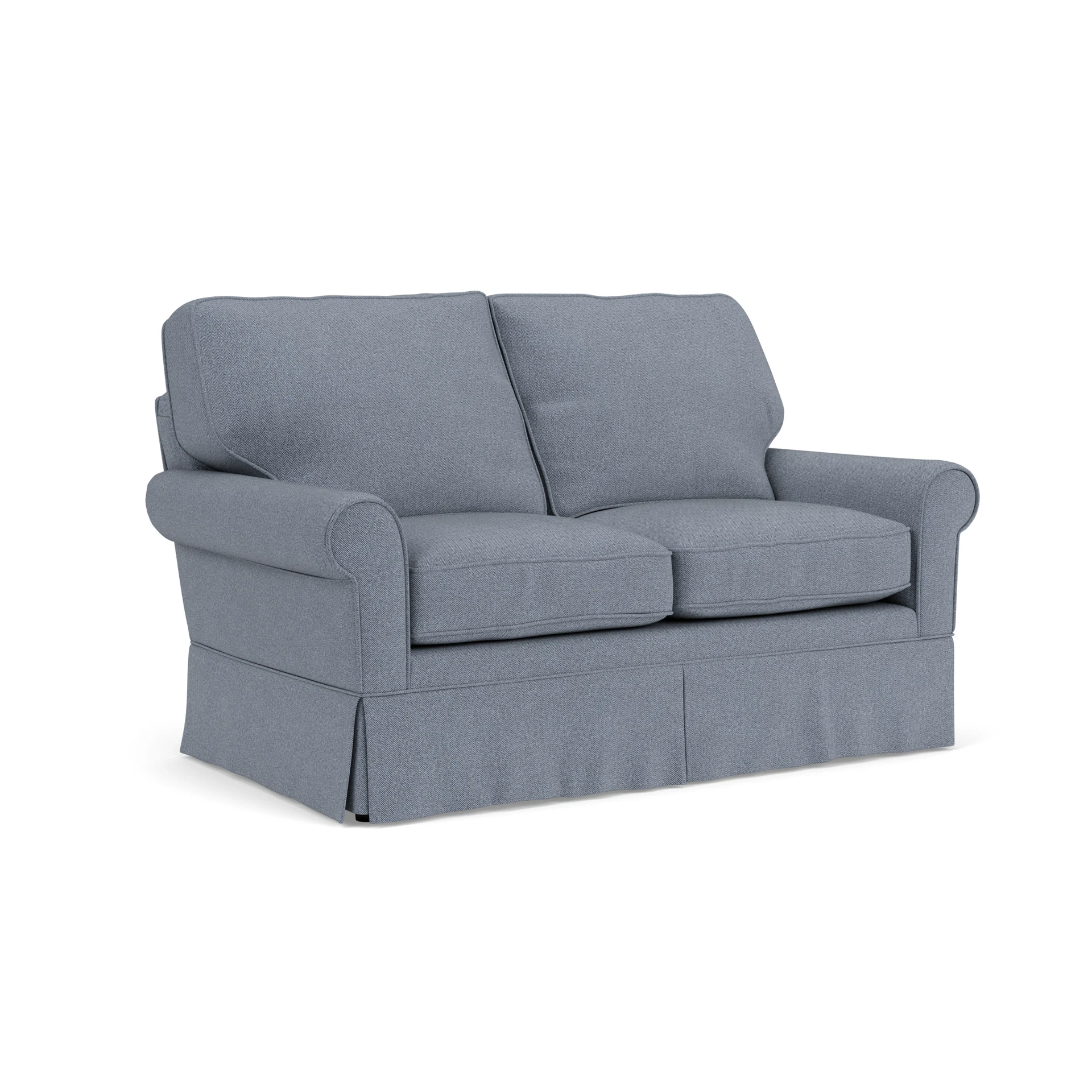 Dawson Large 2 Seater Sofa in Eco Herringbone - Navy with undefined legs