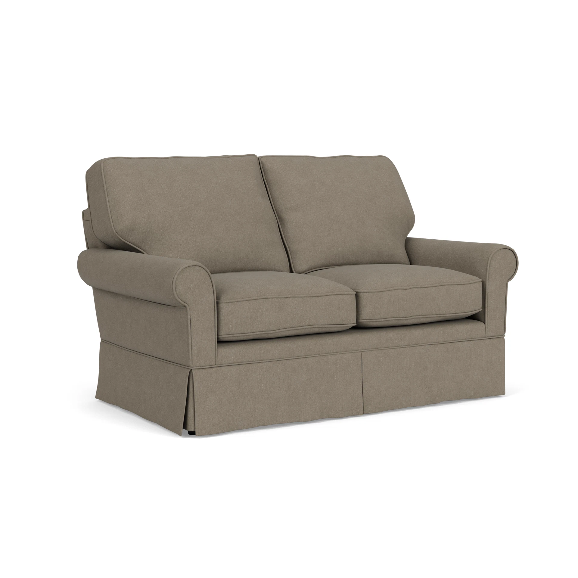 Dawson Large 2 Seater Sofa in House Linen Mix - Mid Grey with undefined legs