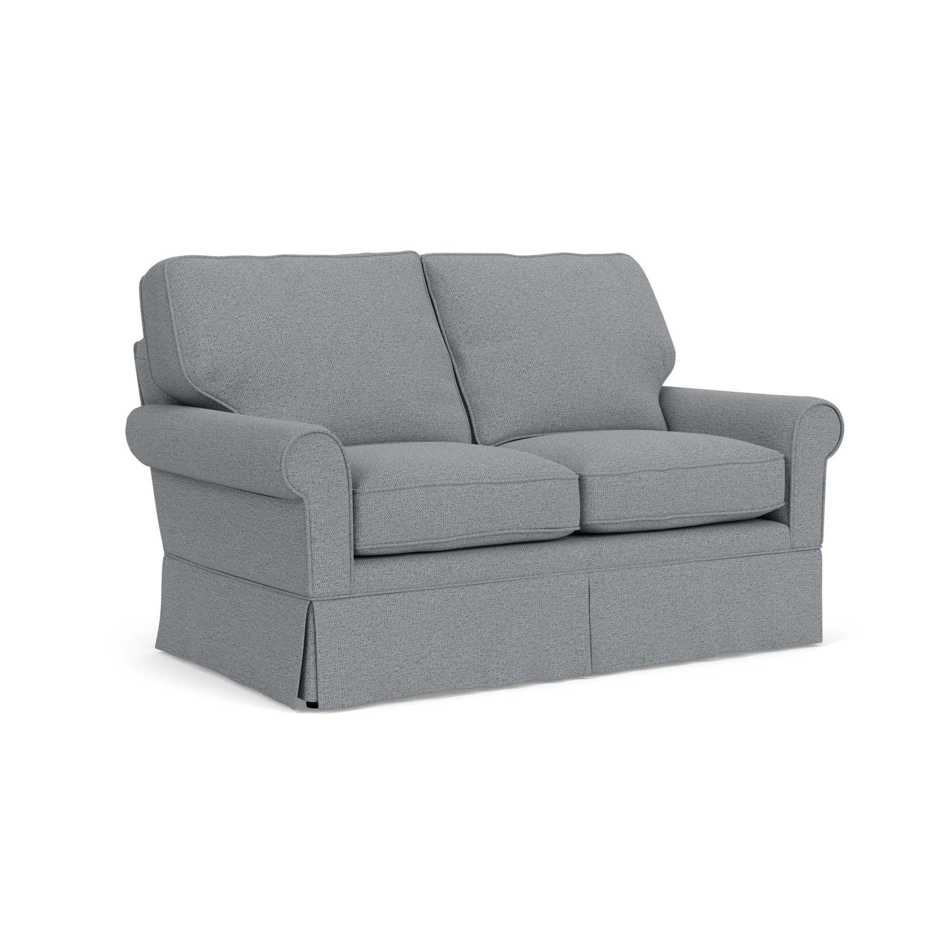 Dawson Large 2 Seater Sofa in House Weave - Blue Marl with undefined legs