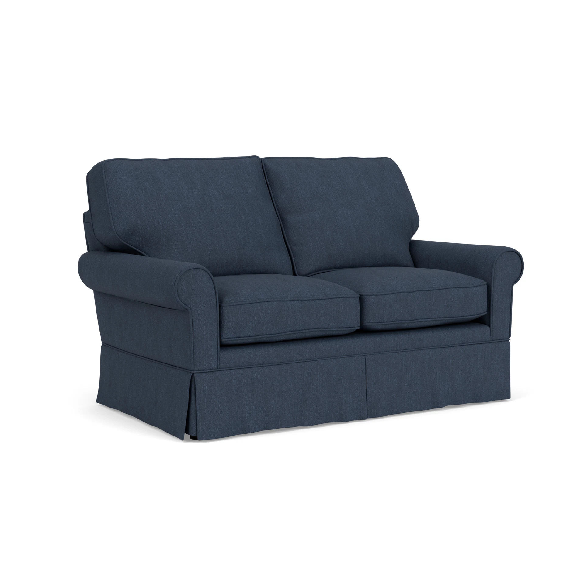 Dawson Large 2 Seater Sofa in Luxury Italian Linen - Indigo with undefined legs