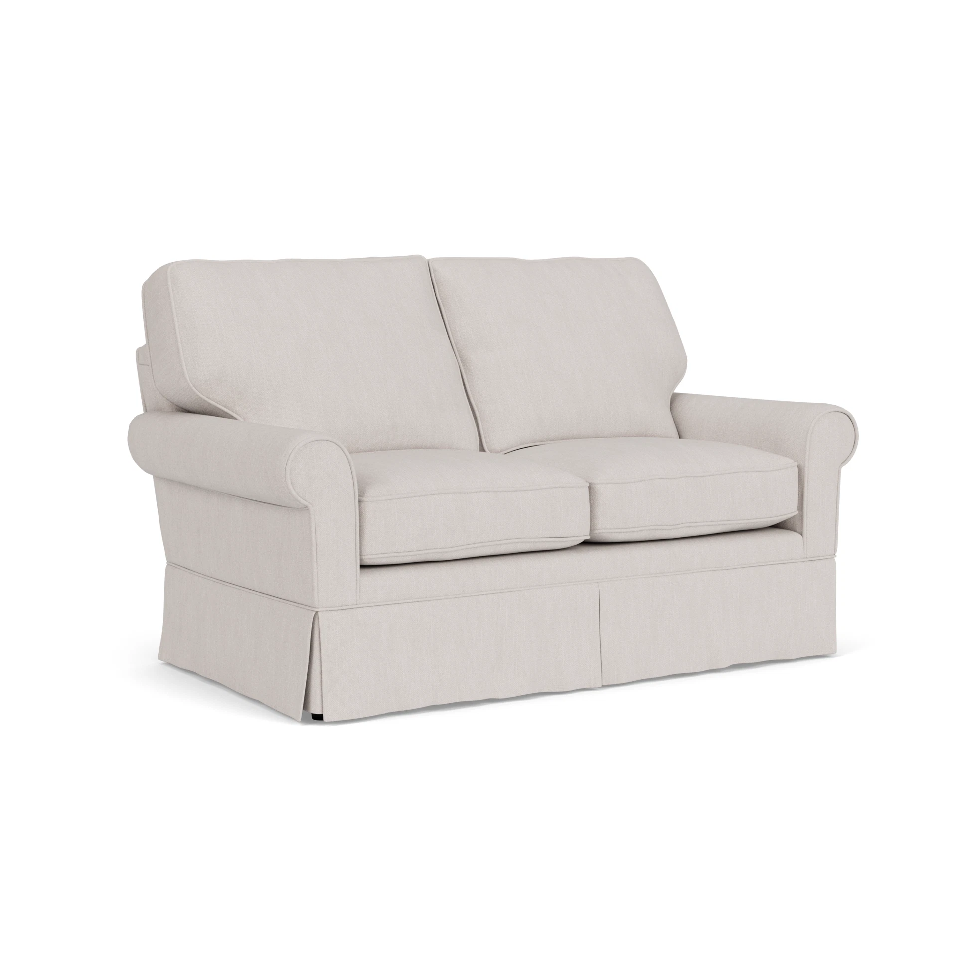 Dawson Large 2 Seater Sofa in Luxury Italian Linen - Soft White with undefined legs