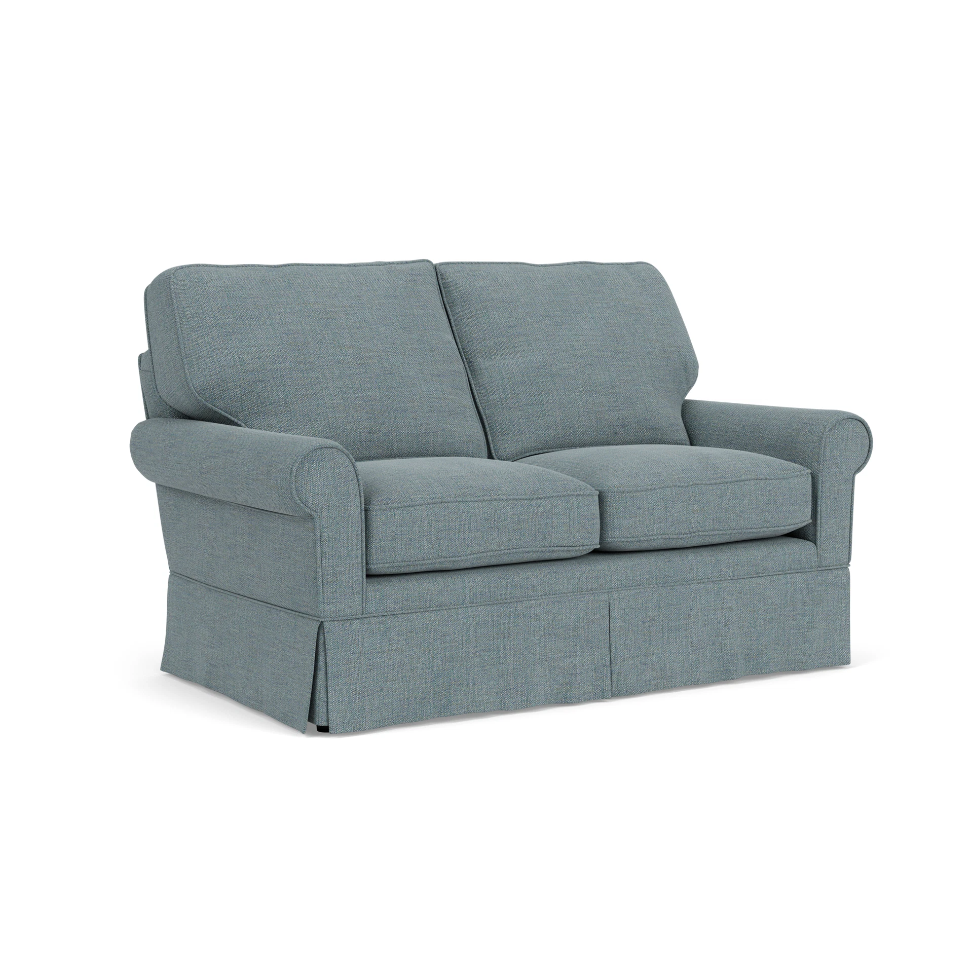 Dawson Large 2 Seater Sofa in Rustic Weave - Teal Marl with undefined legs