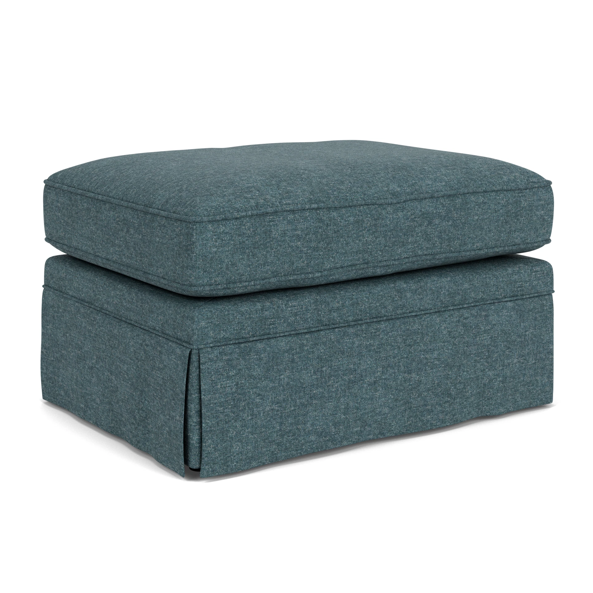 Dawson Small Foot Stool in Aquaclean Oxford - Lake Marl with undefined legs