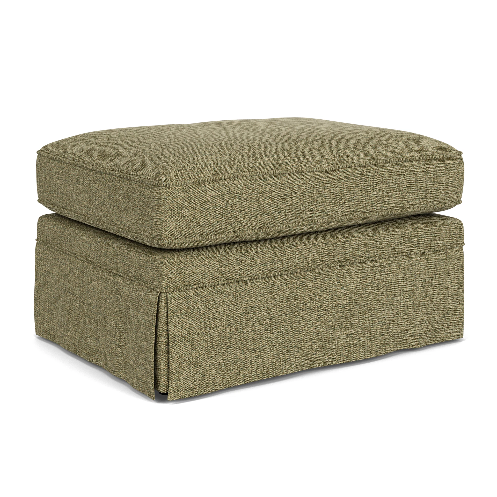 Dawson Small Foot Stool in Aquaclean Oxford - Sage with undefined legs