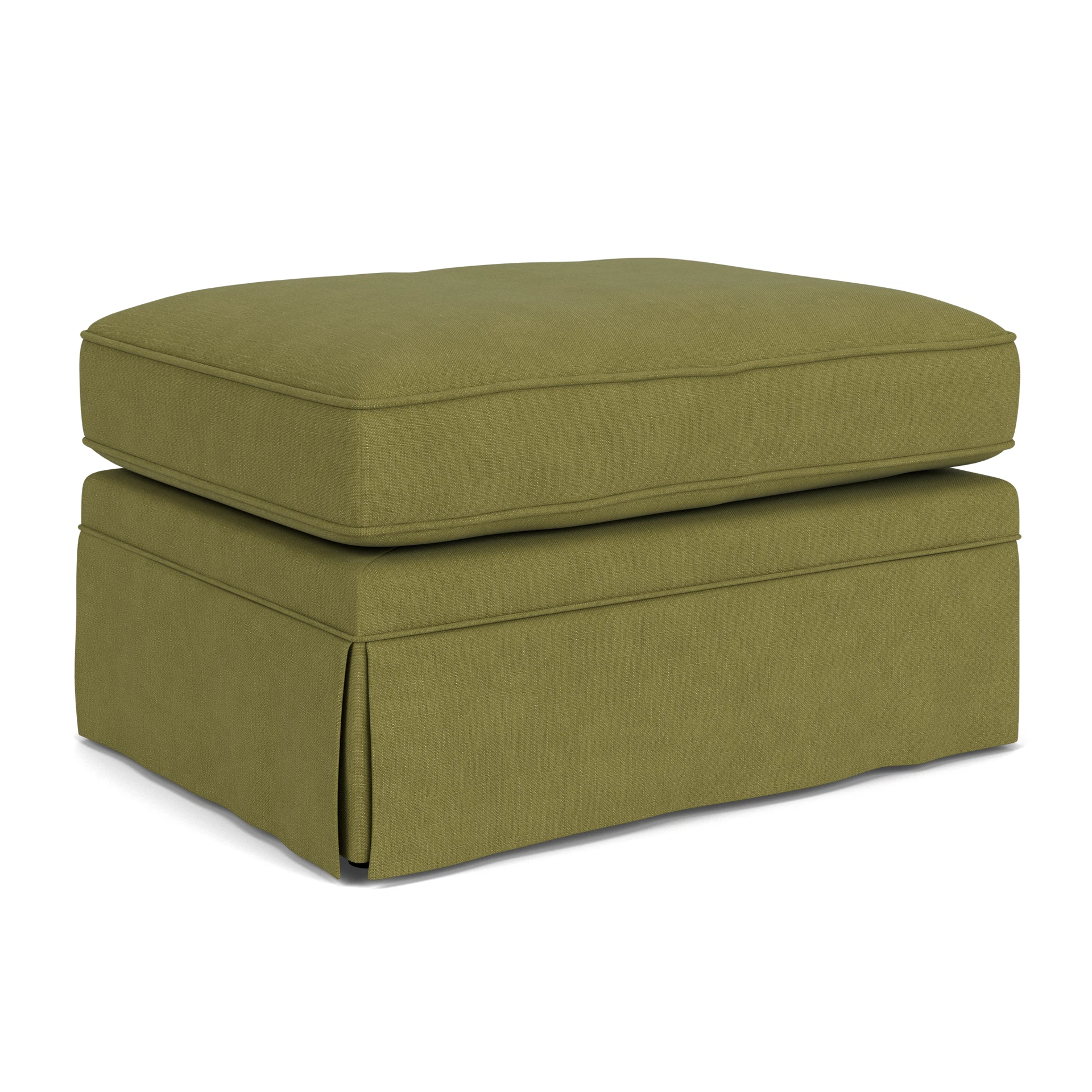 Dawson Small Foot Stool in House Linen Mix - Apple with undefined legs