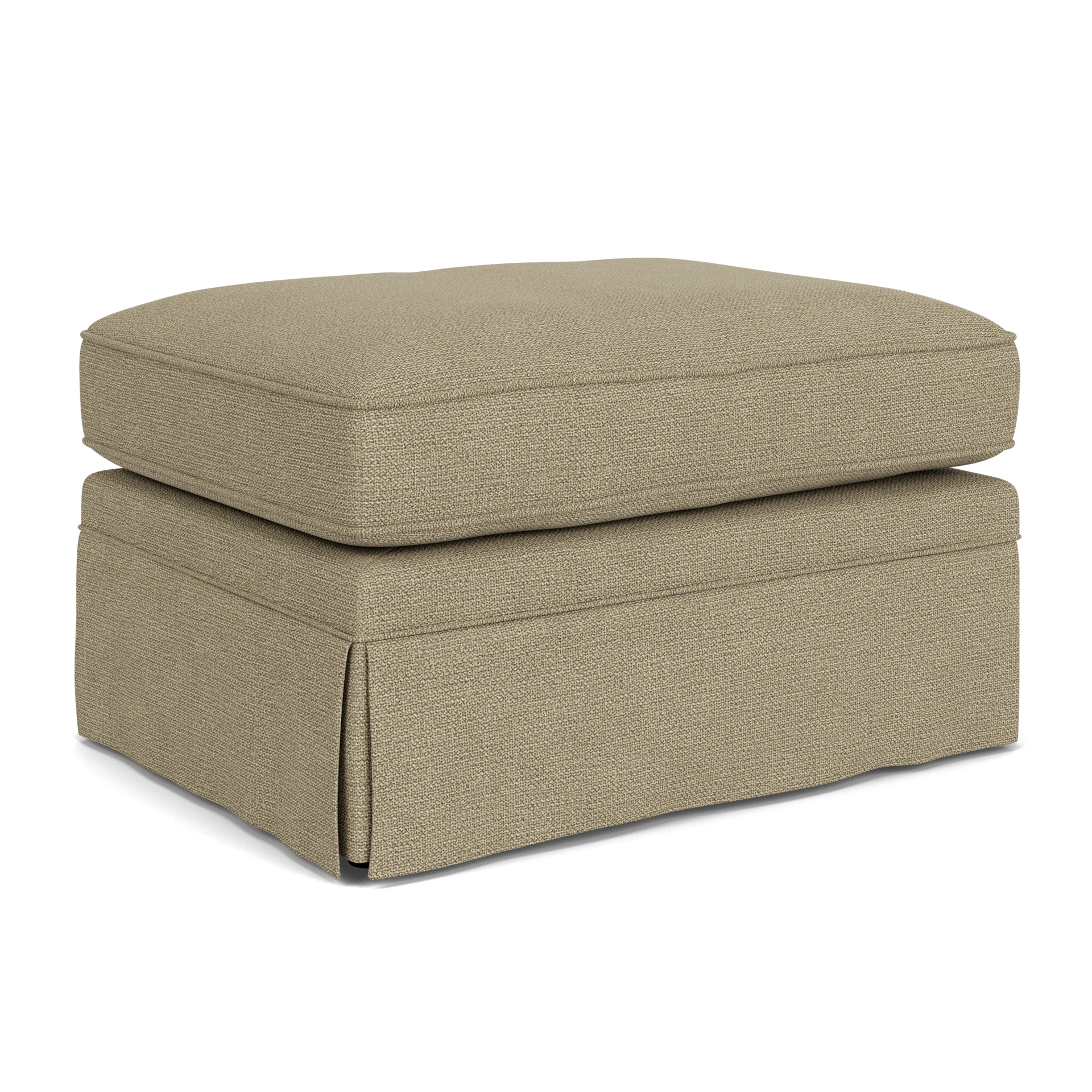 Dawson Small Foot Stool in House Weave - Green Marl with undefined legs