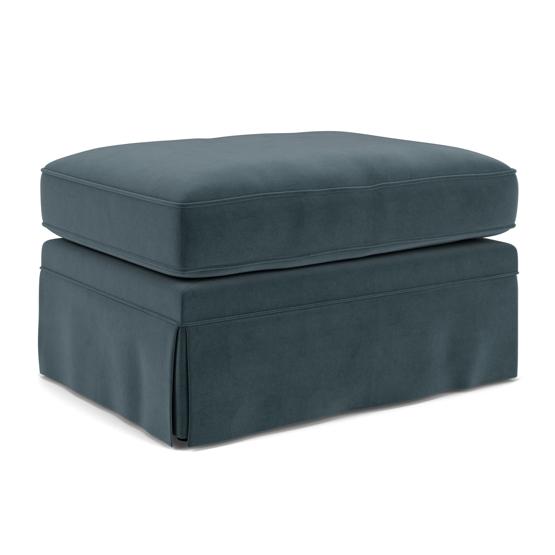 Dawson Small Foot Stool in Matt Velvet - Night Sky with undefined legs