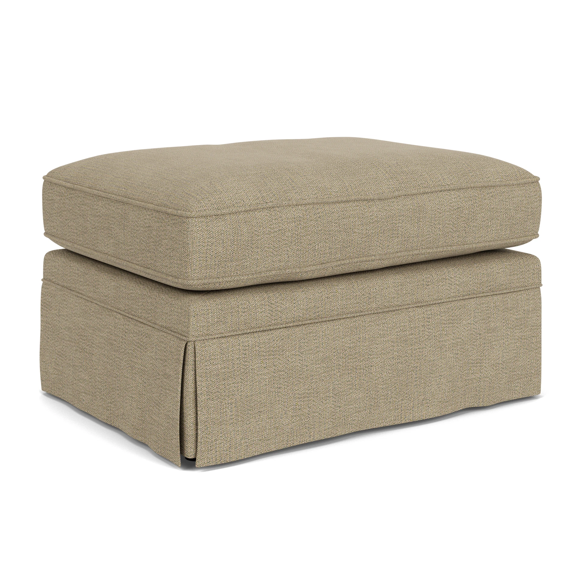 Dawson Small Foot Stool in Rustic Weave - Apple