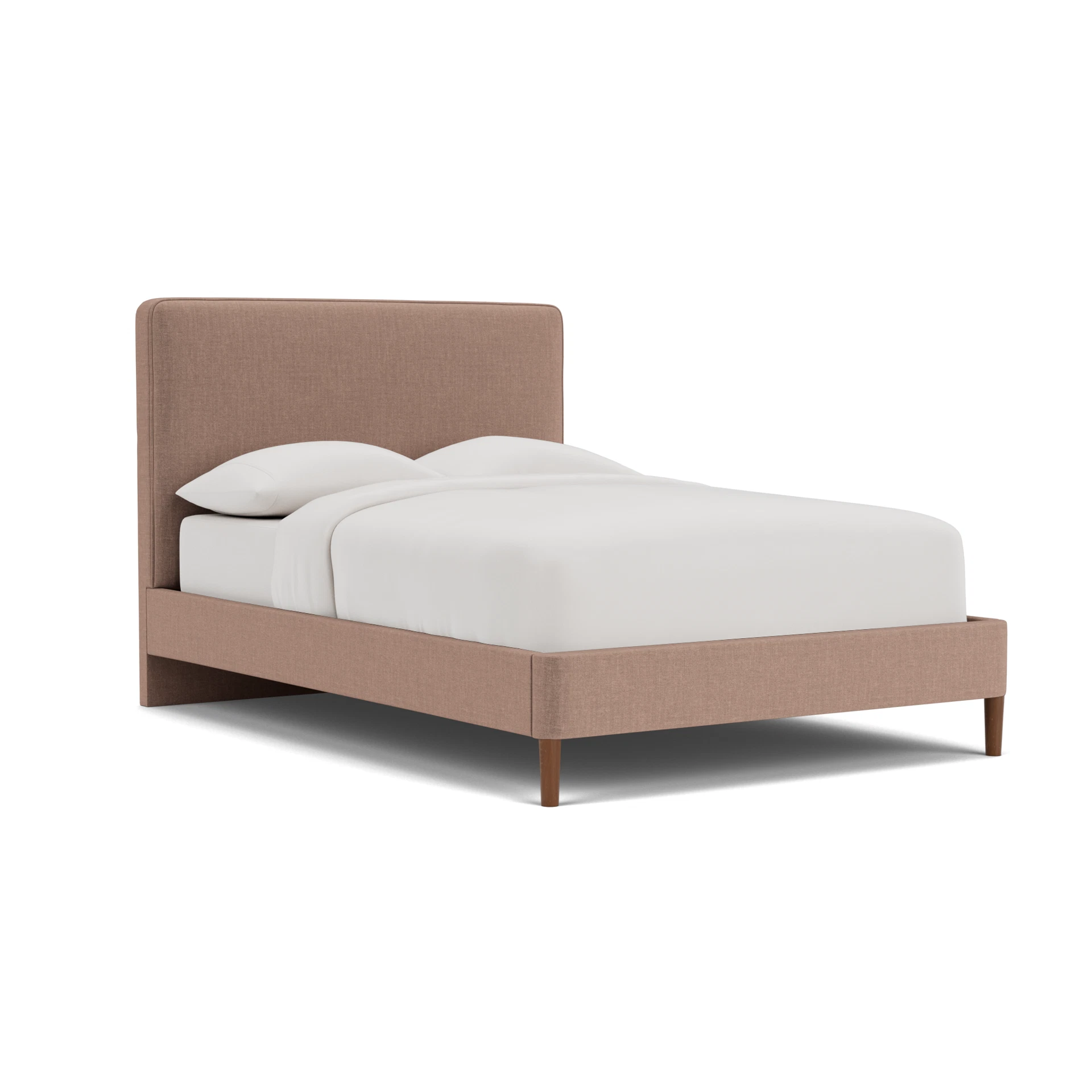 Ellis Double Classic Bedstead in Eco Chenille - Dusky Rose