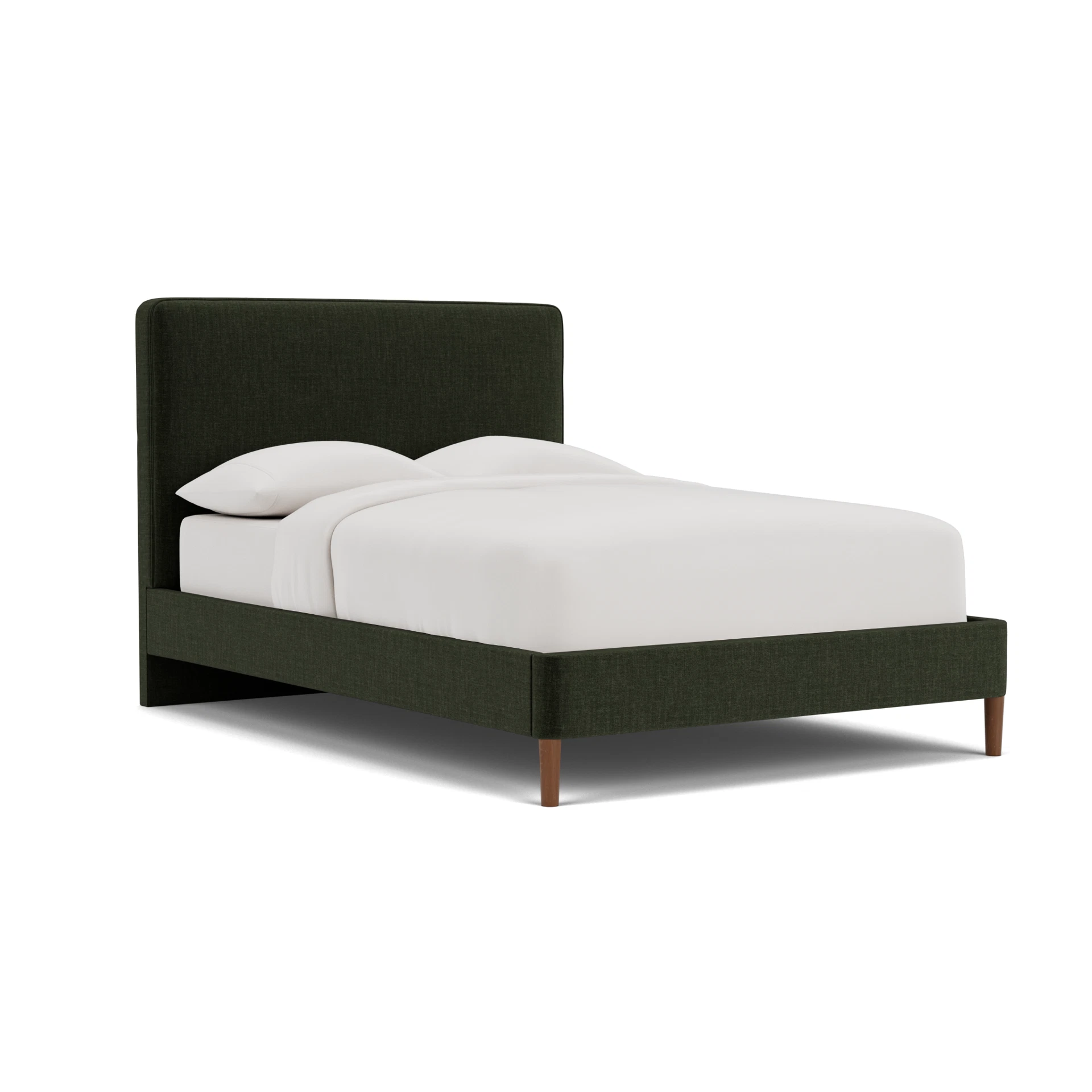 Ellis Double Classic Bedstead in Eco Chenille - Moss