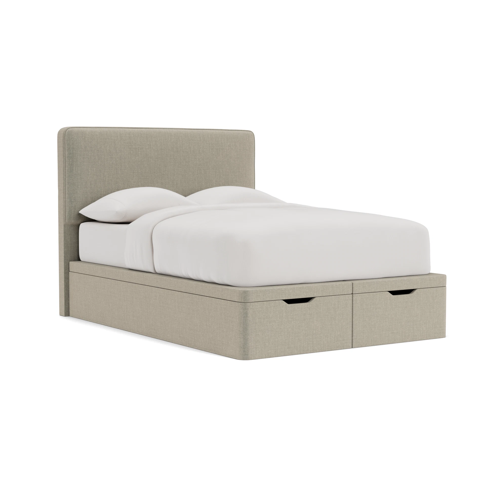 Ellis Double Ottoman Storage in Eco Chenille - Natural