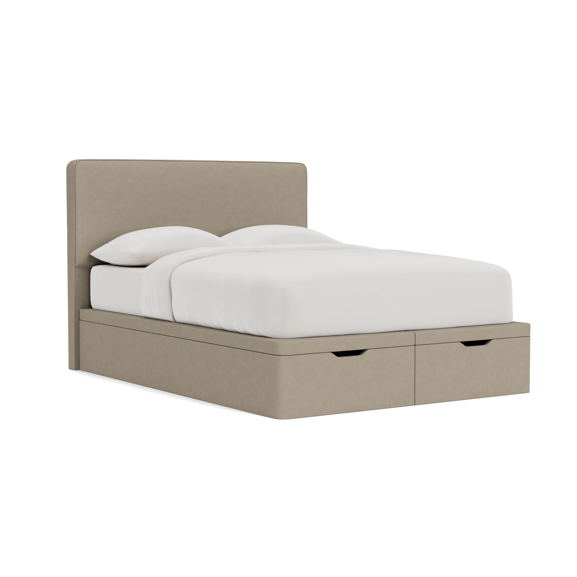 Ellis King Size Ottoman Storage in House Linen Mix - Dove Grey