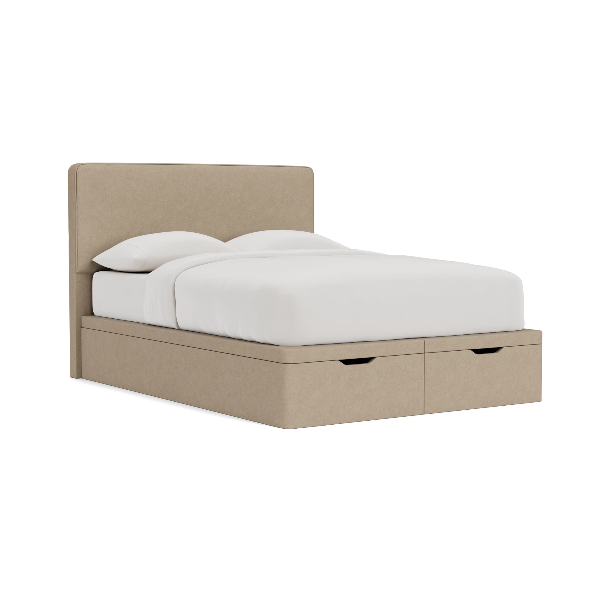 Ellis King Size Ottoman Storage in House Linen Mix - Natural