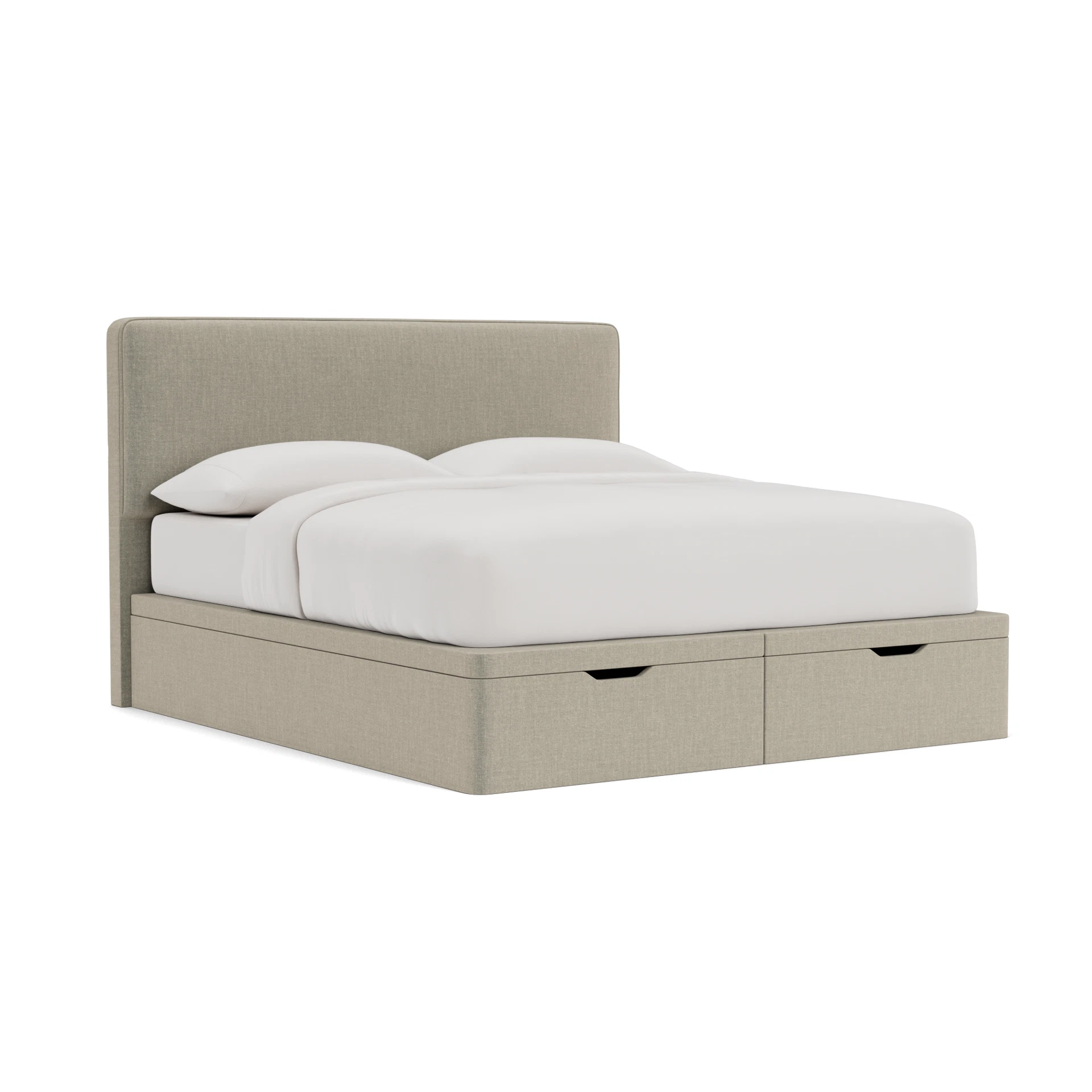 Ellis Super King Ottoman Storage in Eco Chenille - Natural
