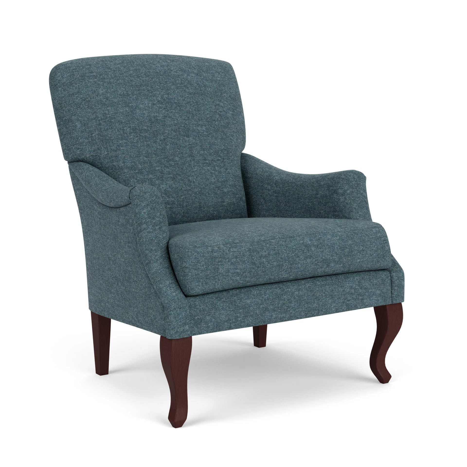 Elsie Armchair in Aquaclean Oxford - Lake Marl with Light legs