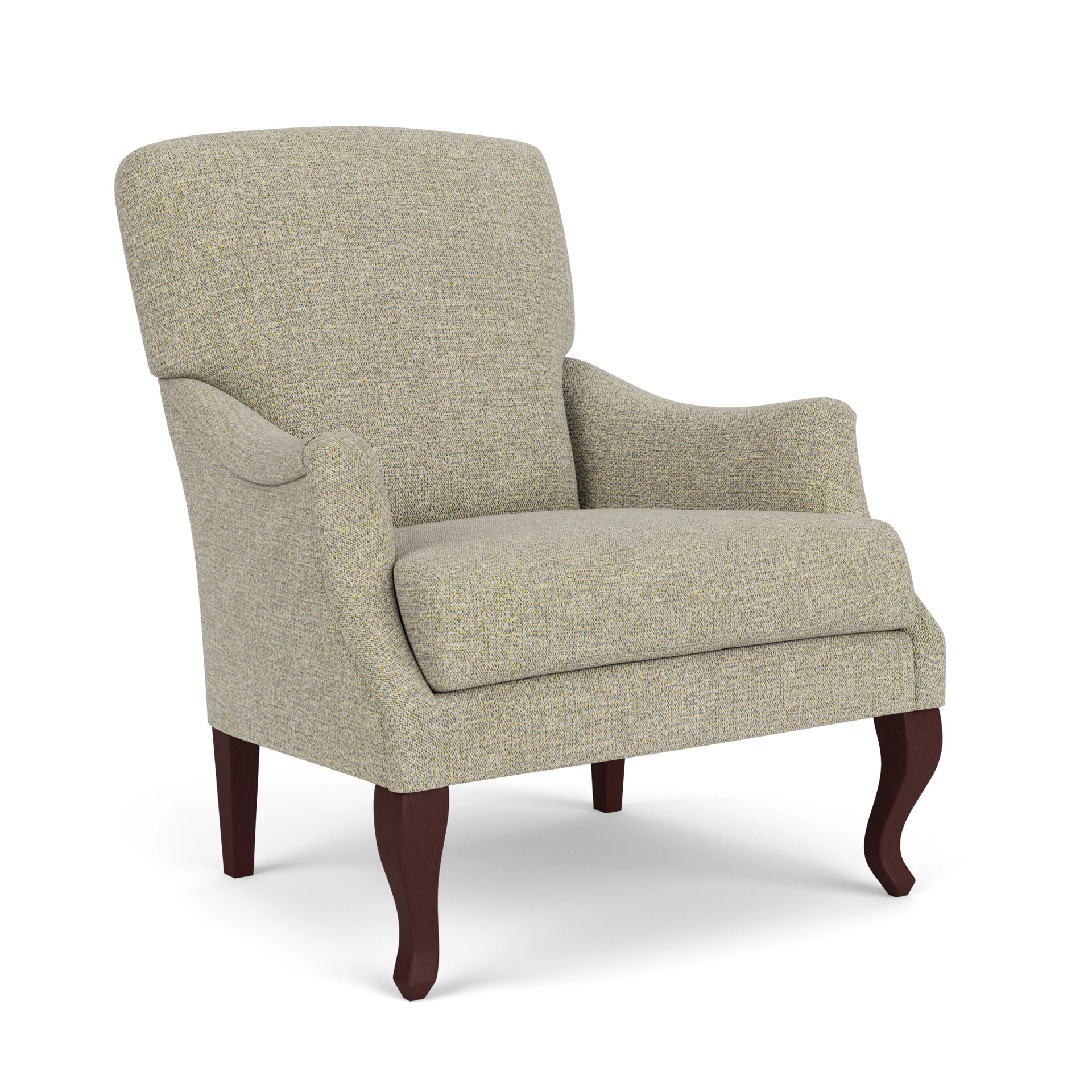 Elsie Armchair in Aquaclean Oxford - Lichen with Light legs