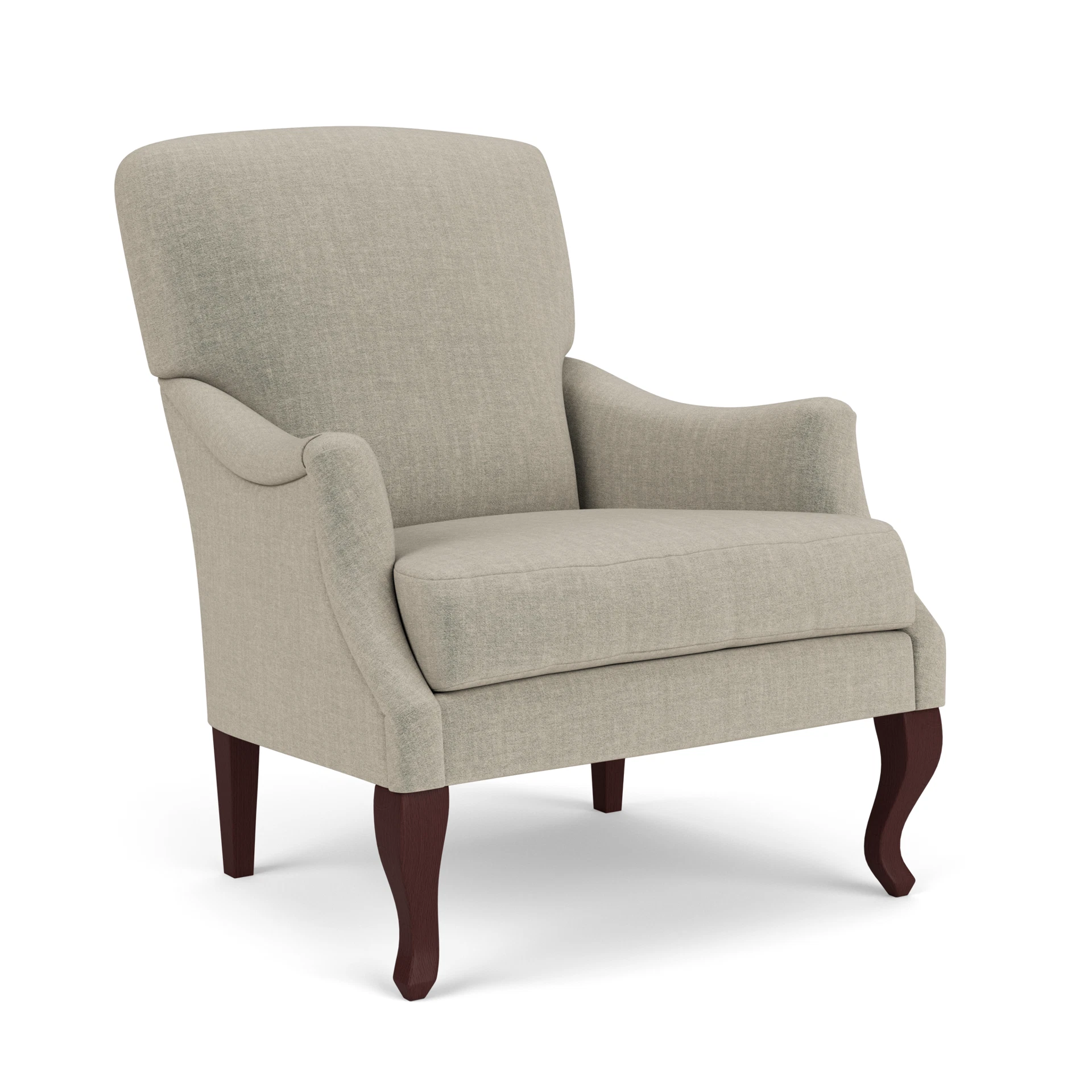 Elsie Armchair in Eco Chenille - Natural with Light legs