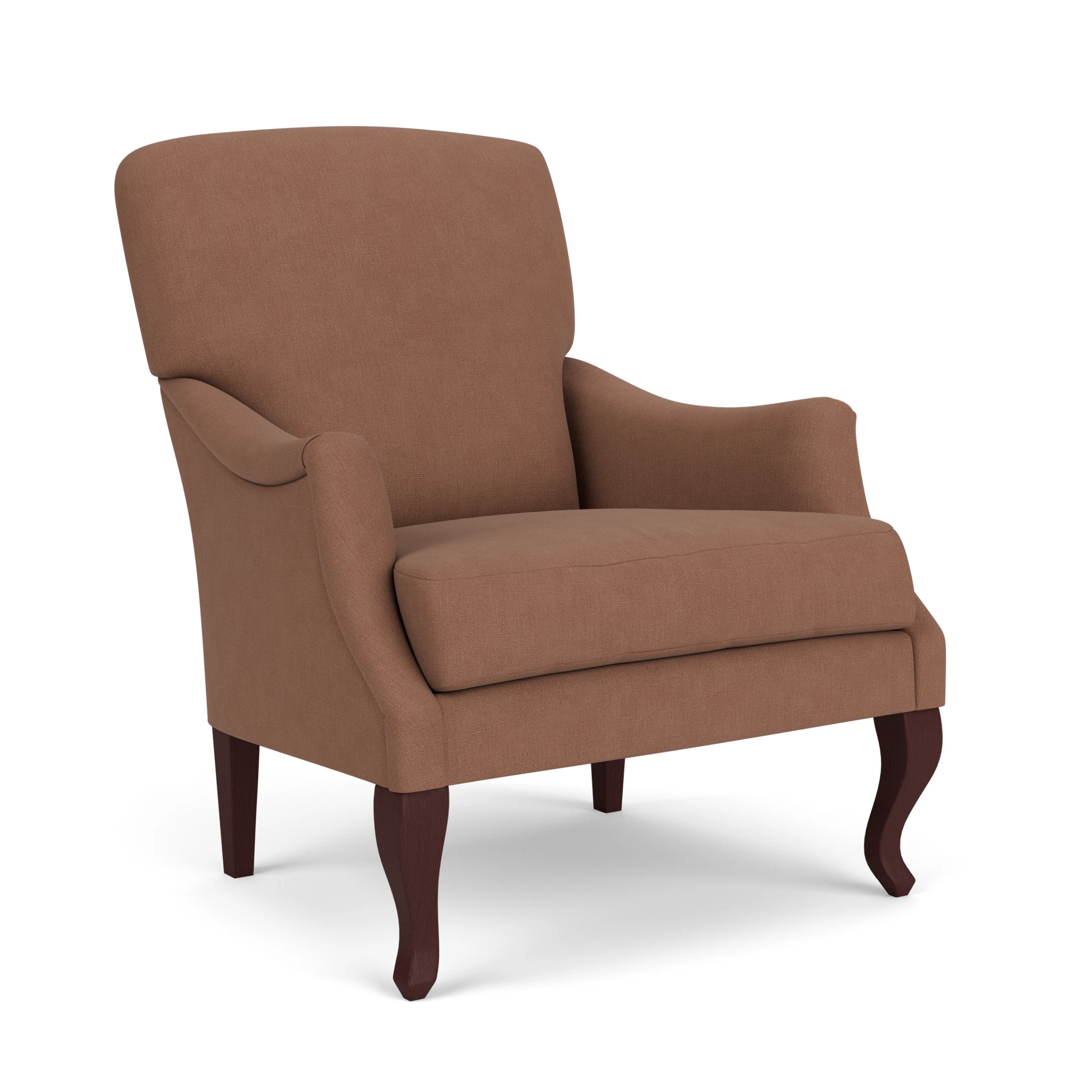 Elsie Armchair in House Linen Mix - Dusky Blush with Light legs