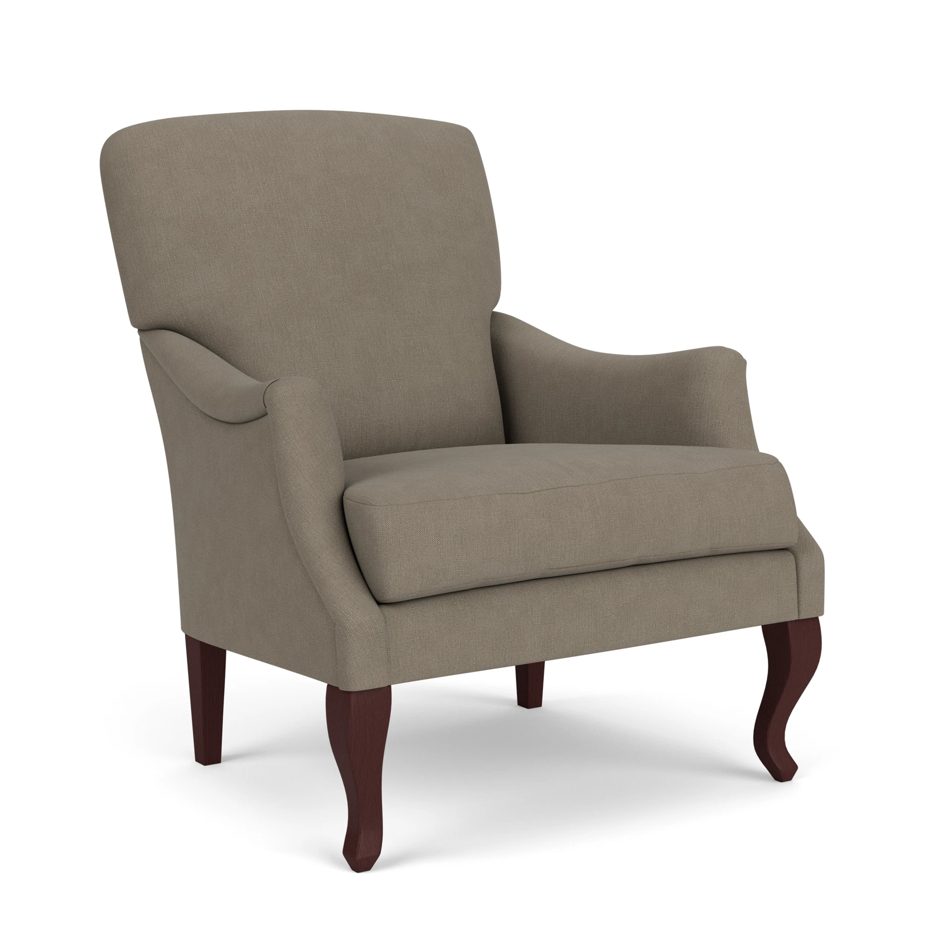 Elsie Armchair in House Linen Mix - Mid Grey with Light legs