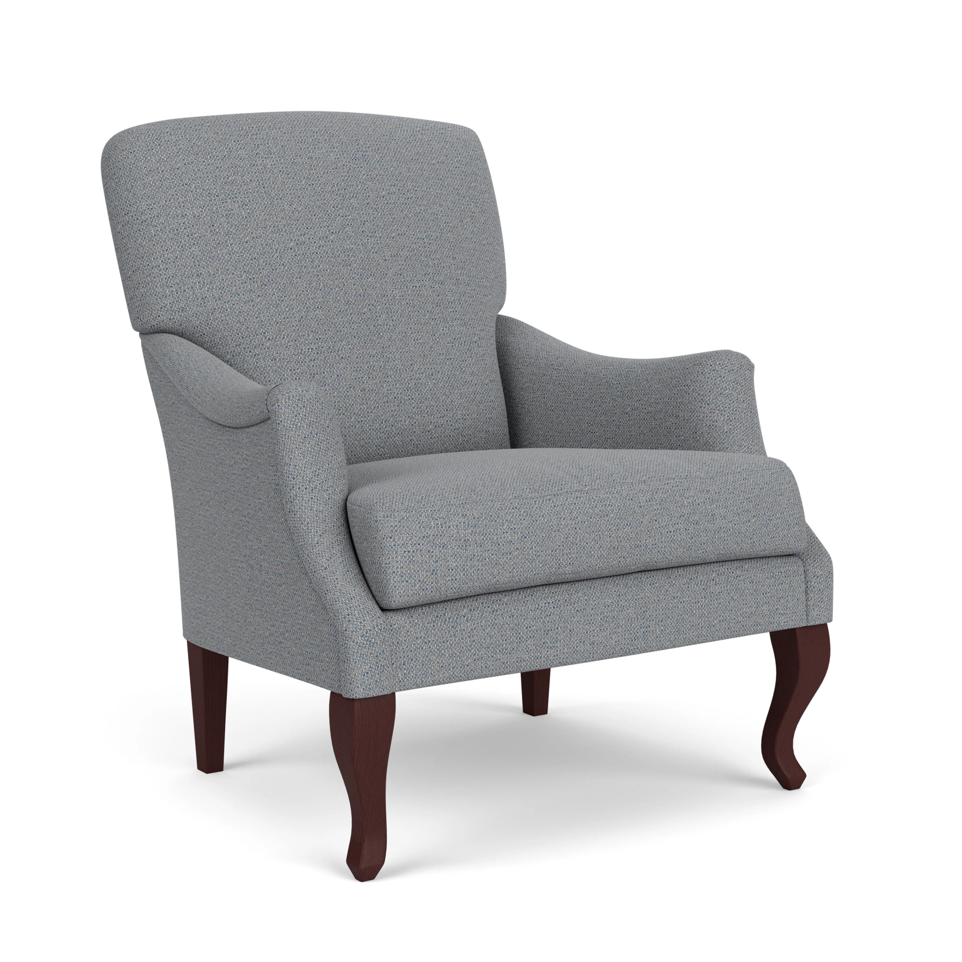 Elsie Armchair in House Weave - Blue Marl with Light legs
