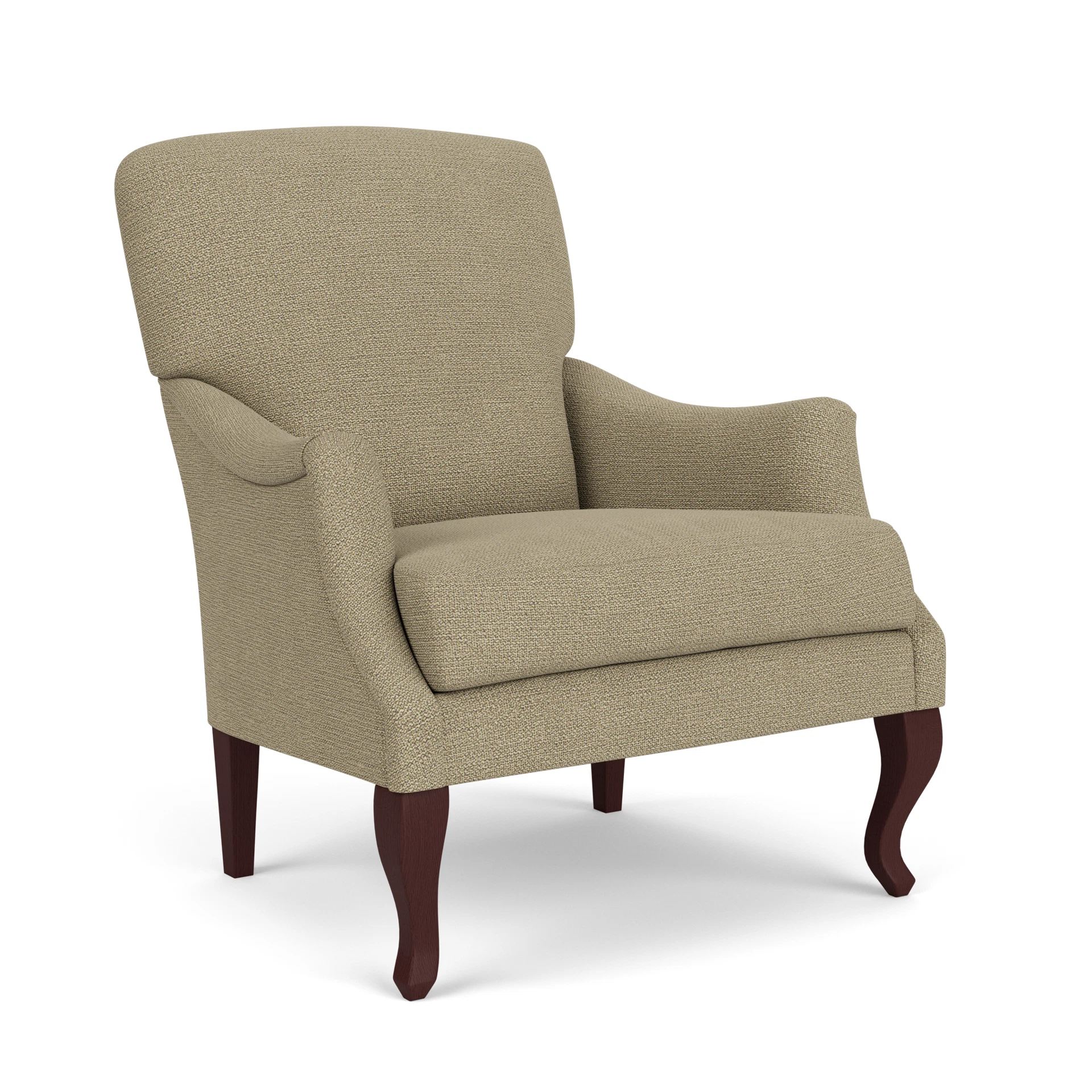 Elsie Armchair in House Weave - Green Marl with Light legs