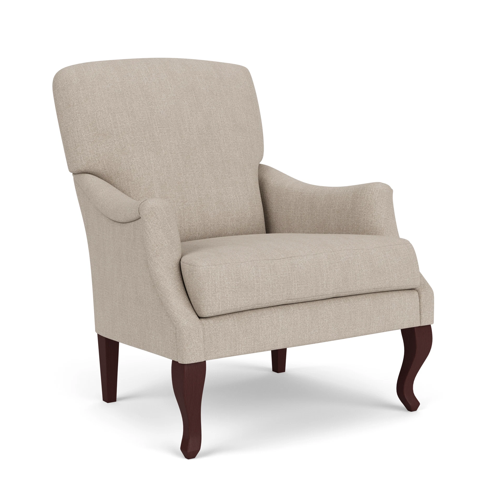 Elsie Armchair in Luxury Italian Linen - Natural with Light legs